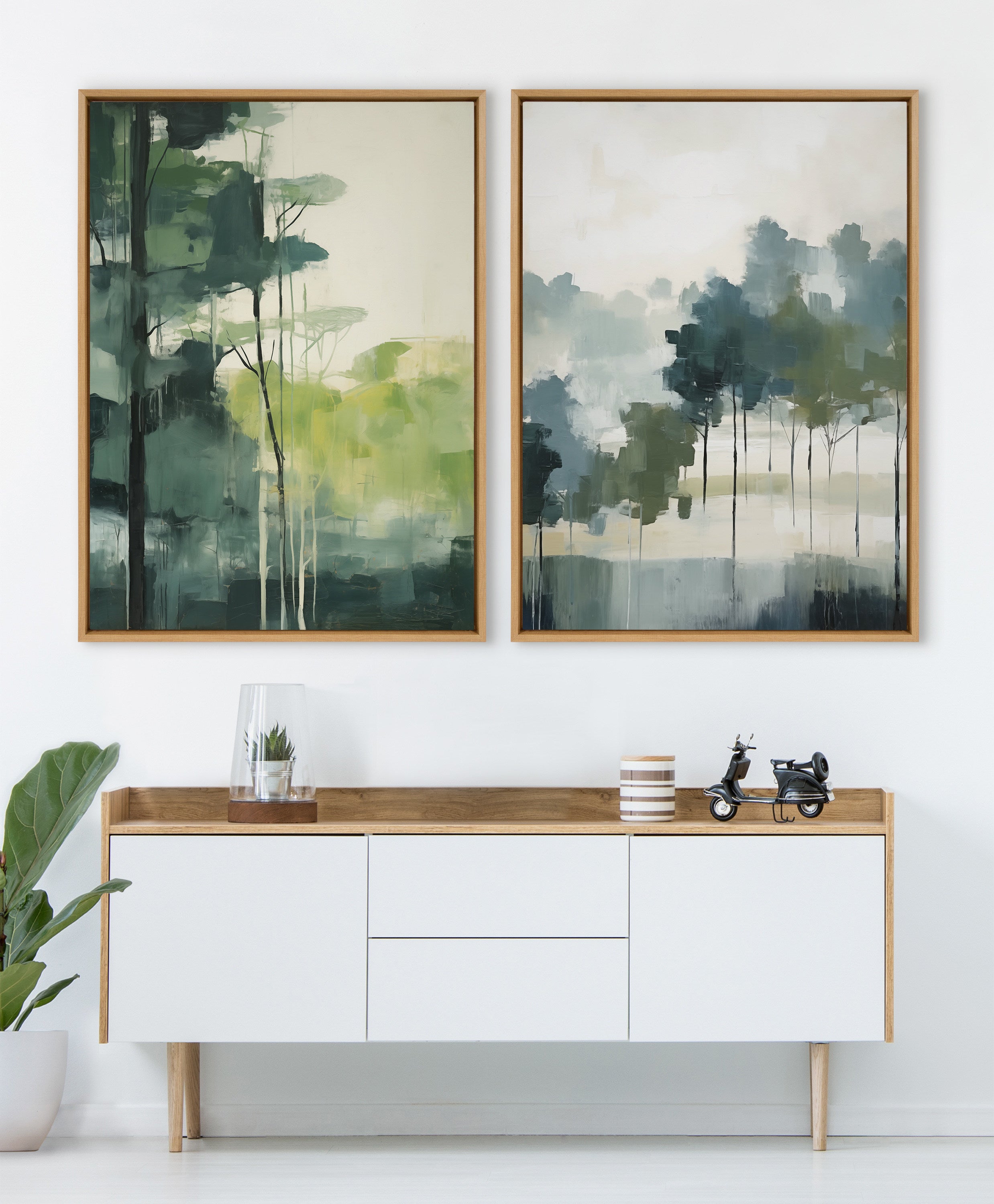 Sylvie Whispering Trees II Framed Canvas by Amy Lighthall