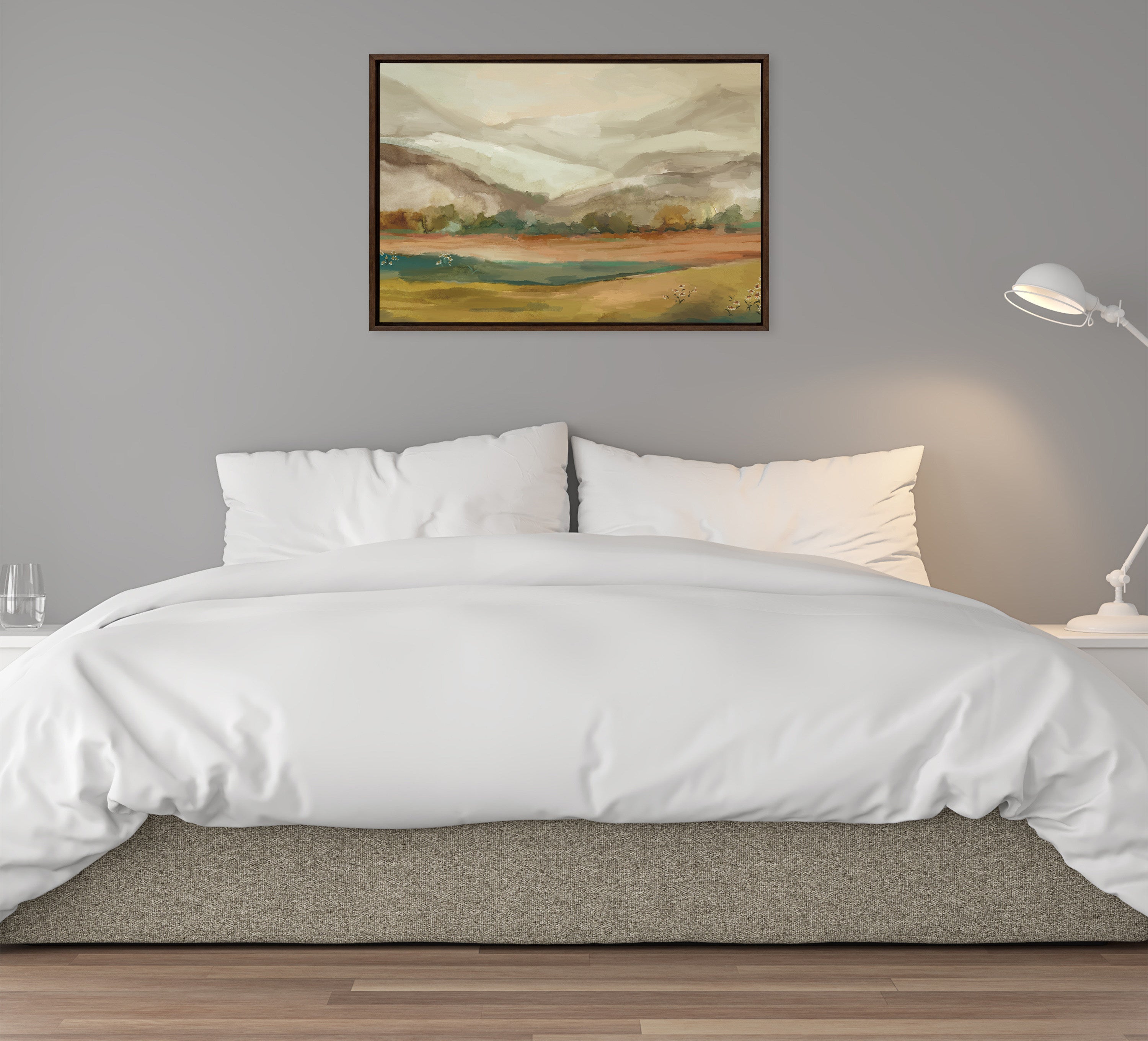 Sylvie Mountainscape Framed Canvas by Annie Quigley