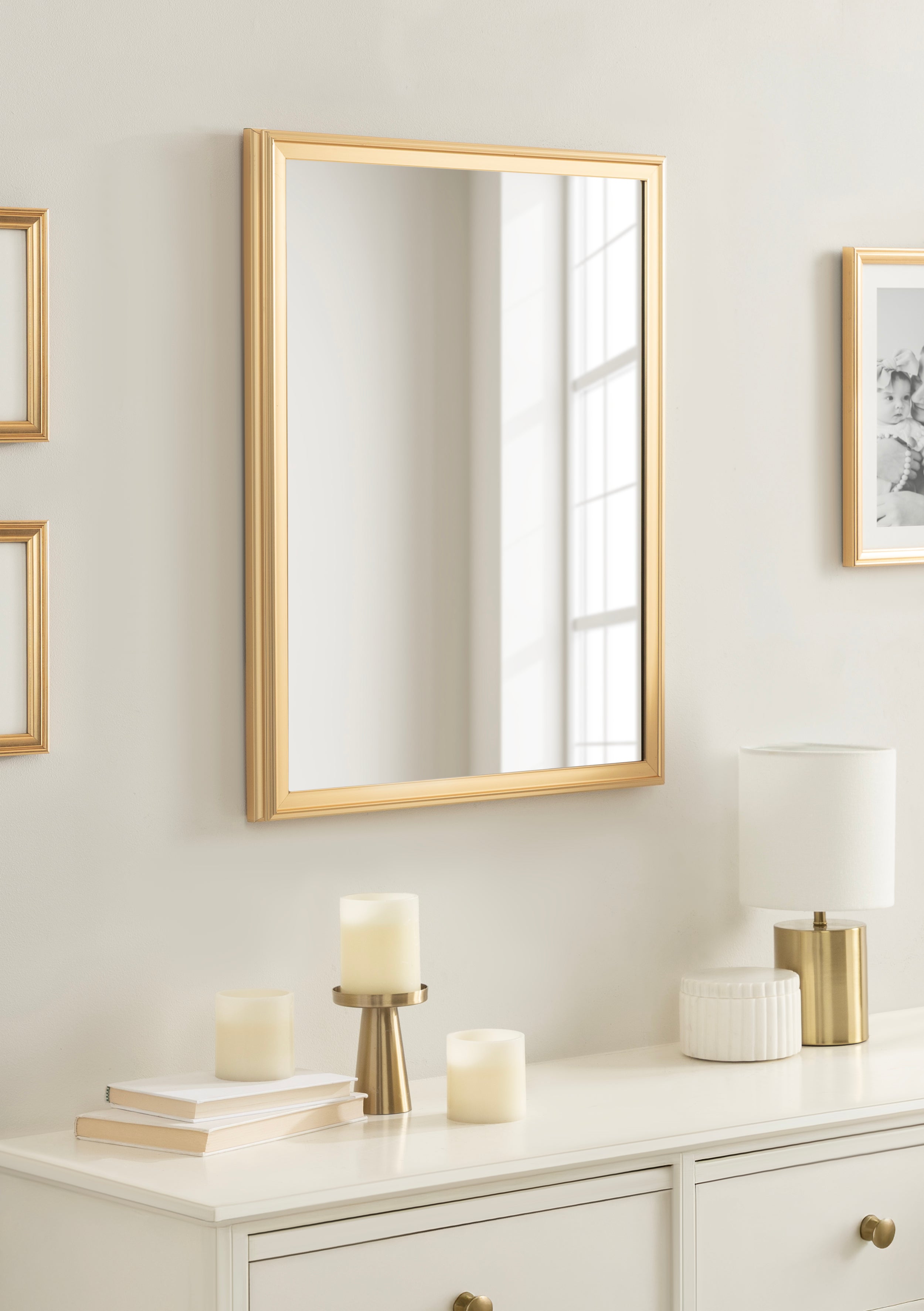Rectangle Mirror Gold 20x26 7