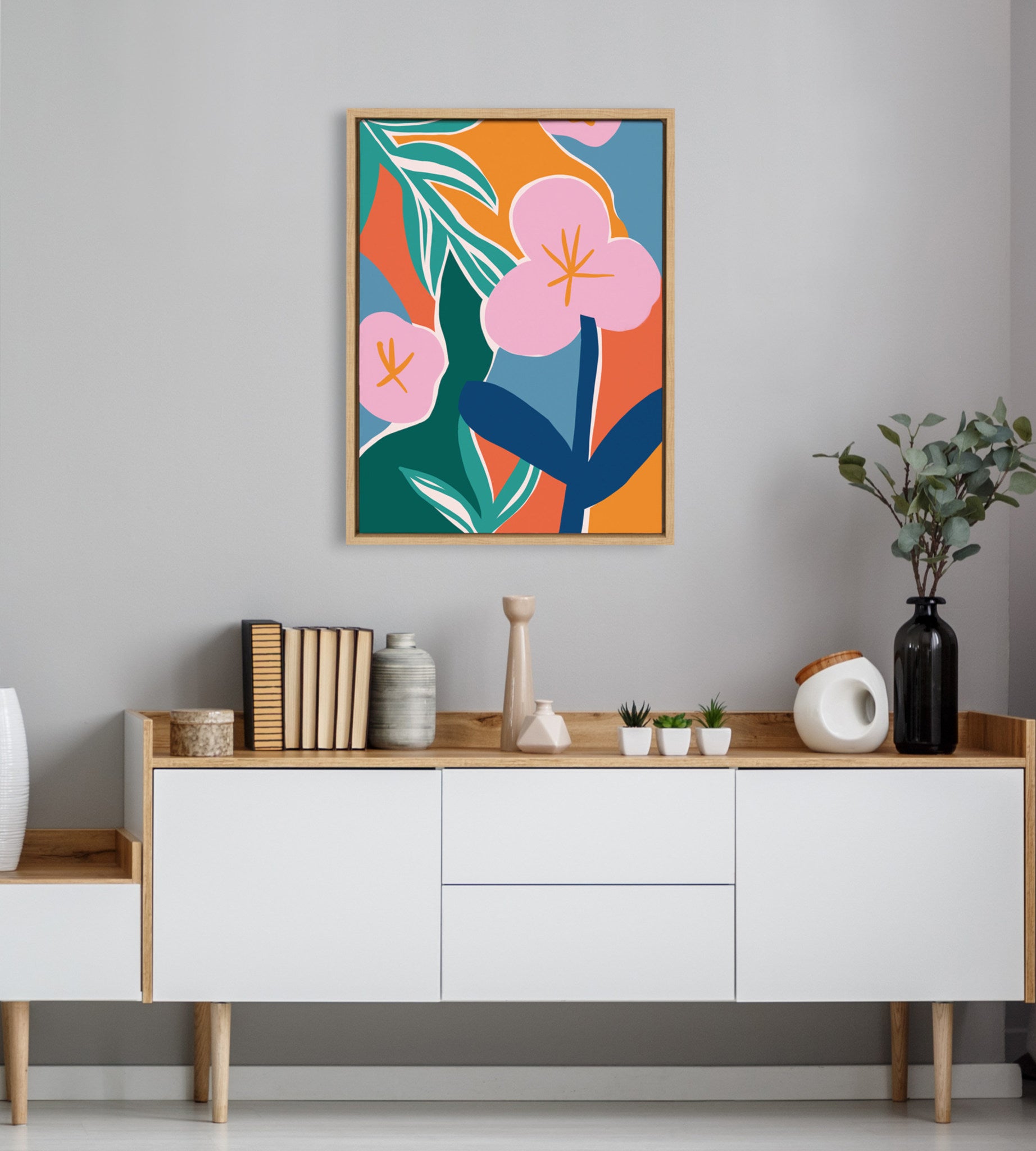 Sylvie Oaxaca Garden Framed Canvas by Kate Aurelia Holloway