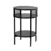 Urso Round Side Table Wood and Metal