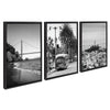 Sylvie San Francisco Black and White Framed Canvas Art Set by Crystal Lynn Collins
