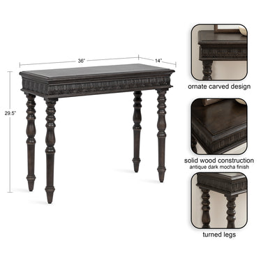 Console Table Dark Brown 36x14x30 2