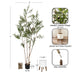 Faux Tree 7.5' White Rustic Brown 2