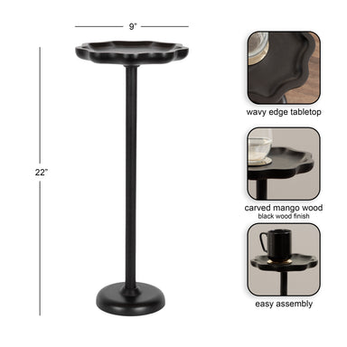Drink Table Black 9x9x22 2