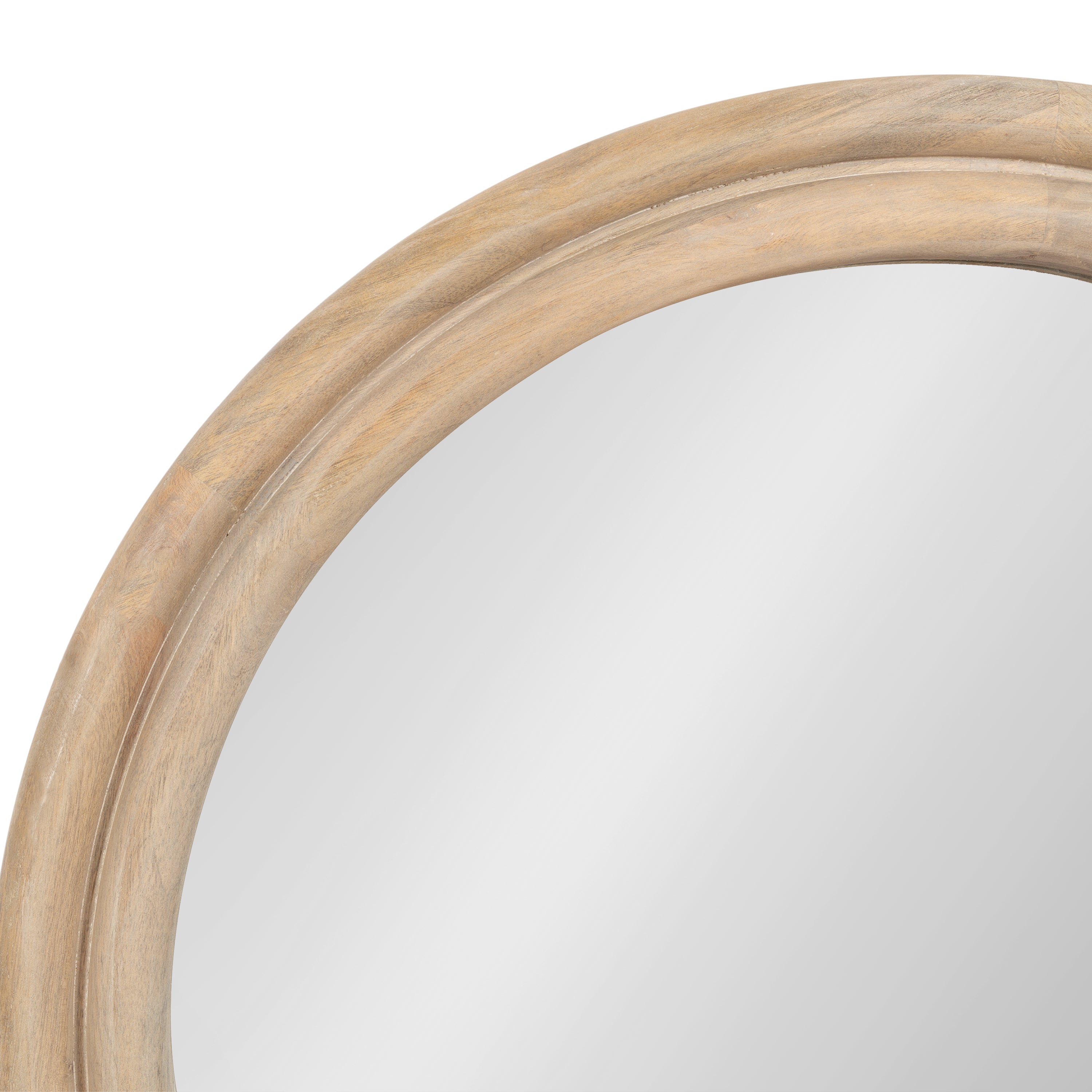 Round Mirror Natural Beige 26" Diameter 3