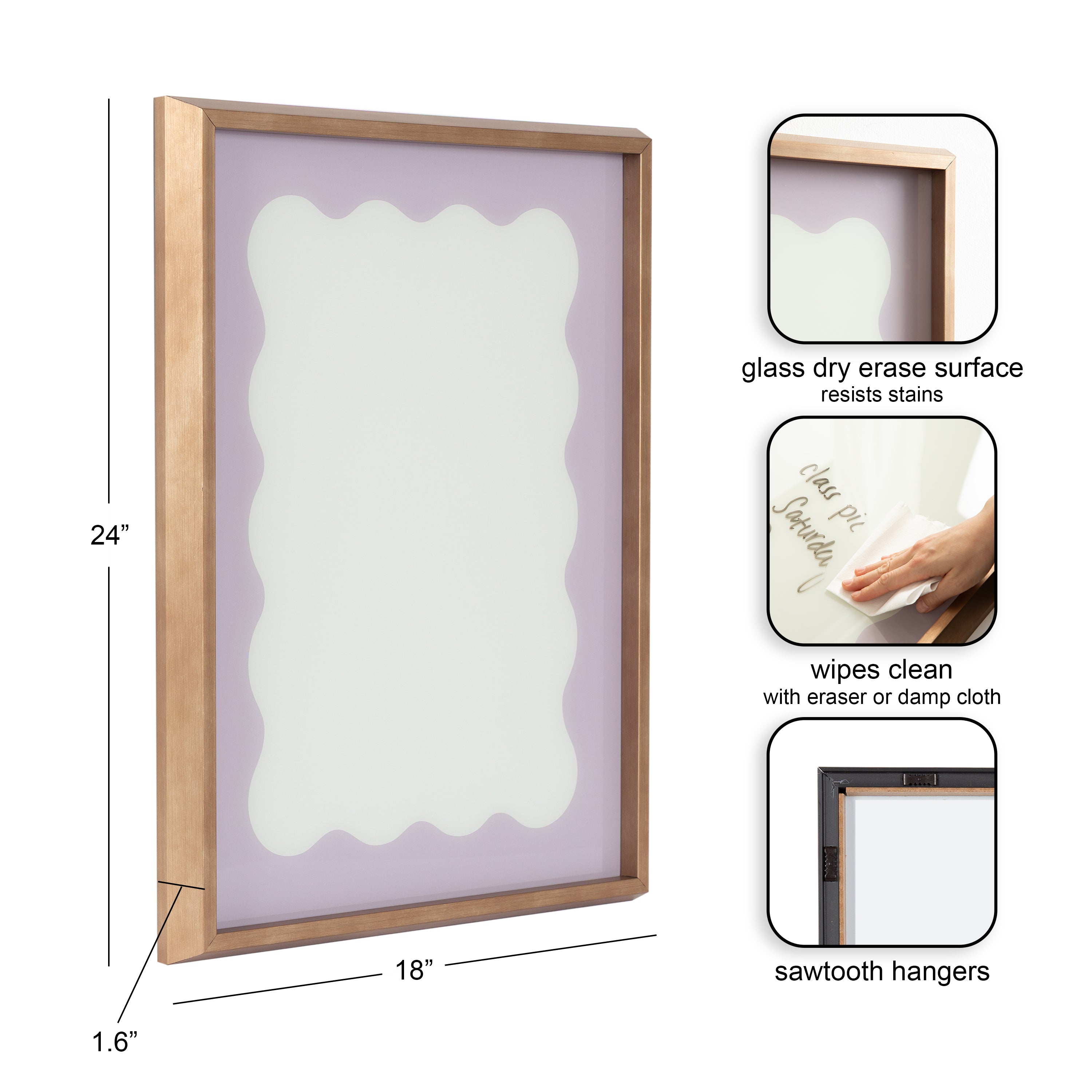 Dry Erase Board 18x24 Blake Gold 2