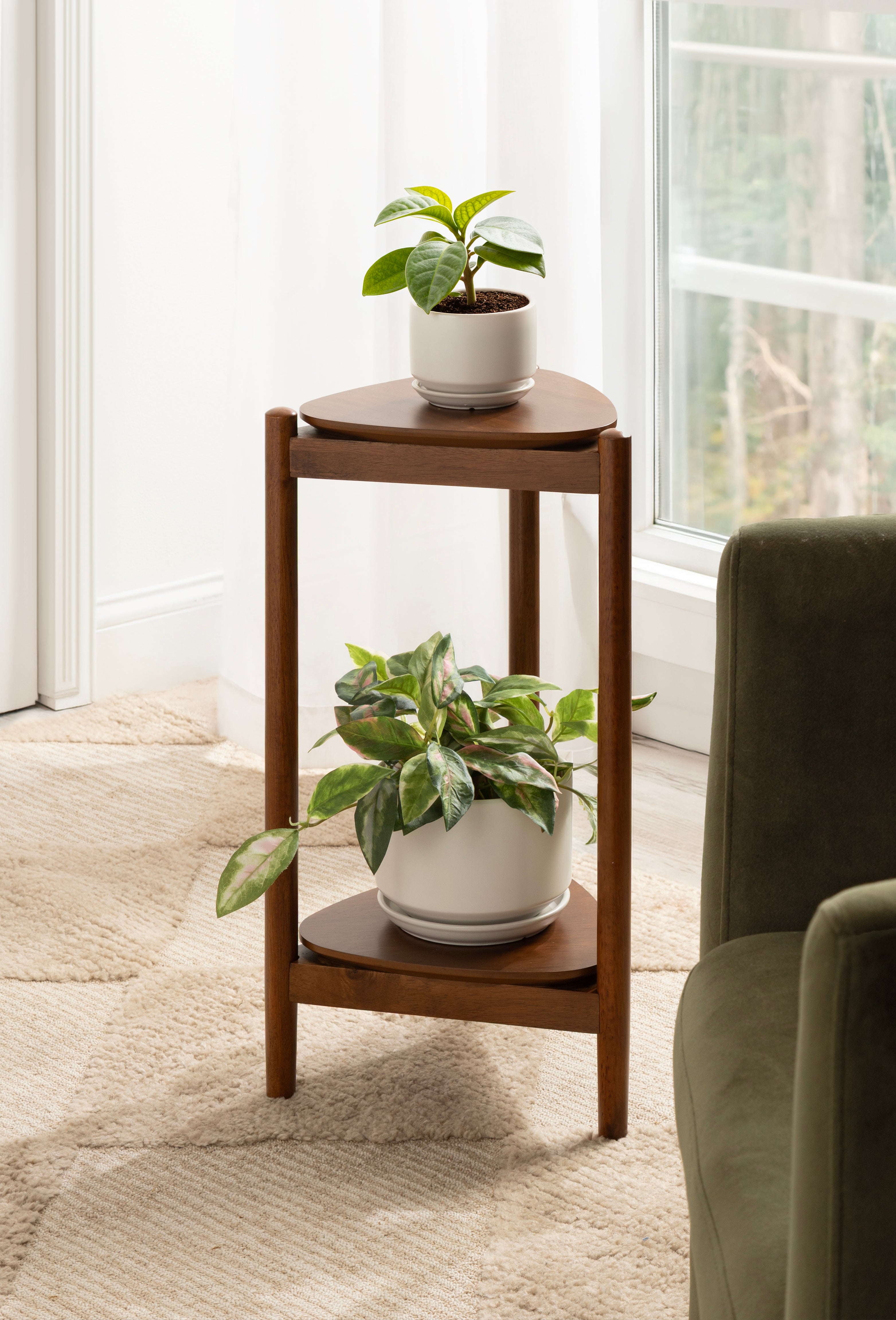 Side Table 12x13x24 Walnut Brown 6