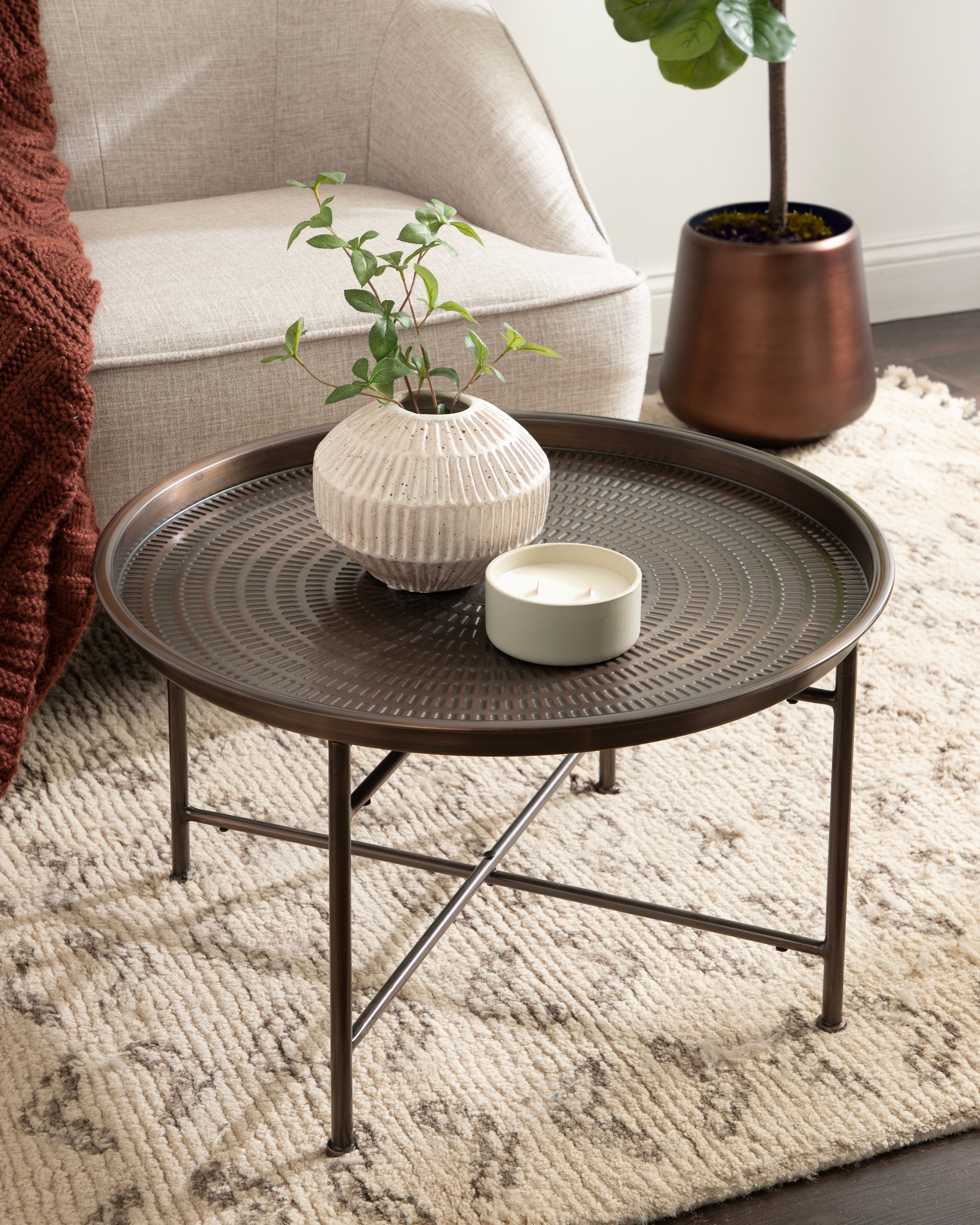 Mahdavi Round Metal Coffee Table