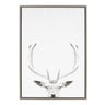 Sylvie Deer Portrait Framed Canvas by Simon Te Tai