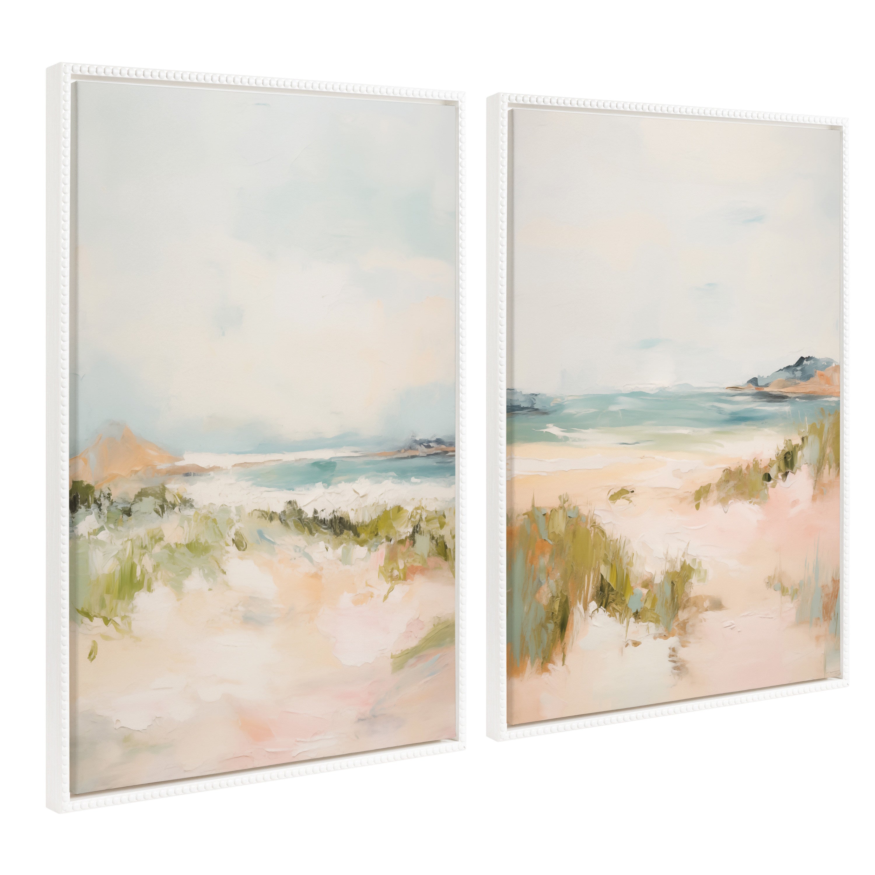 Sylvie Beaded Tranquil Landscape III and V Framed Canvas Art Set by Amy Lighthall
