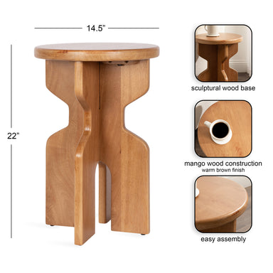 Side Table Natural Honey 15x15x22 2