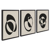 Sylvie Retro Midcentury Modern Abstract Graphic Shapes Framed Canvas Art Set by The Creative Bunch Studio
