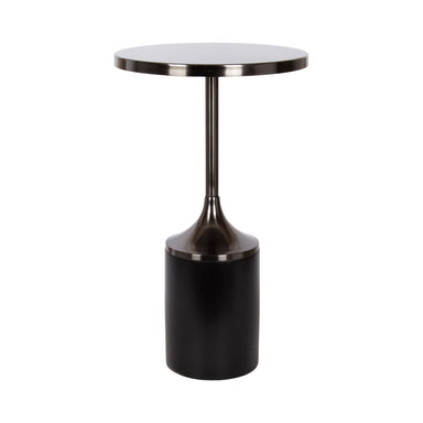 Side Table Pewter Black 14x14x24 1