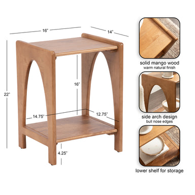 Side Table Natural Honey 16x14x22 2