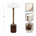 Drink Table Dark Brown Gold 10x10x22 2