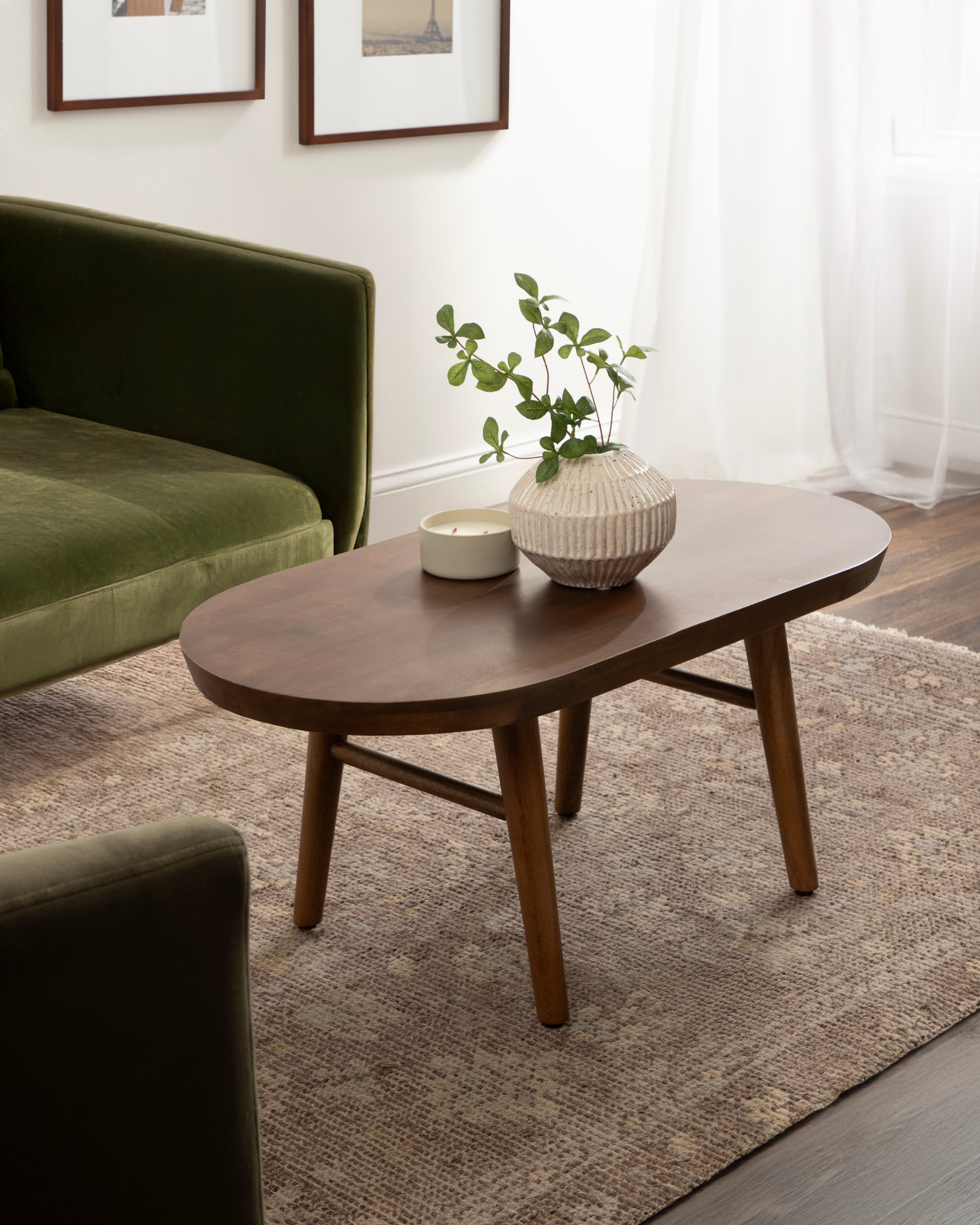 Conan Oval Wood Coffee Table