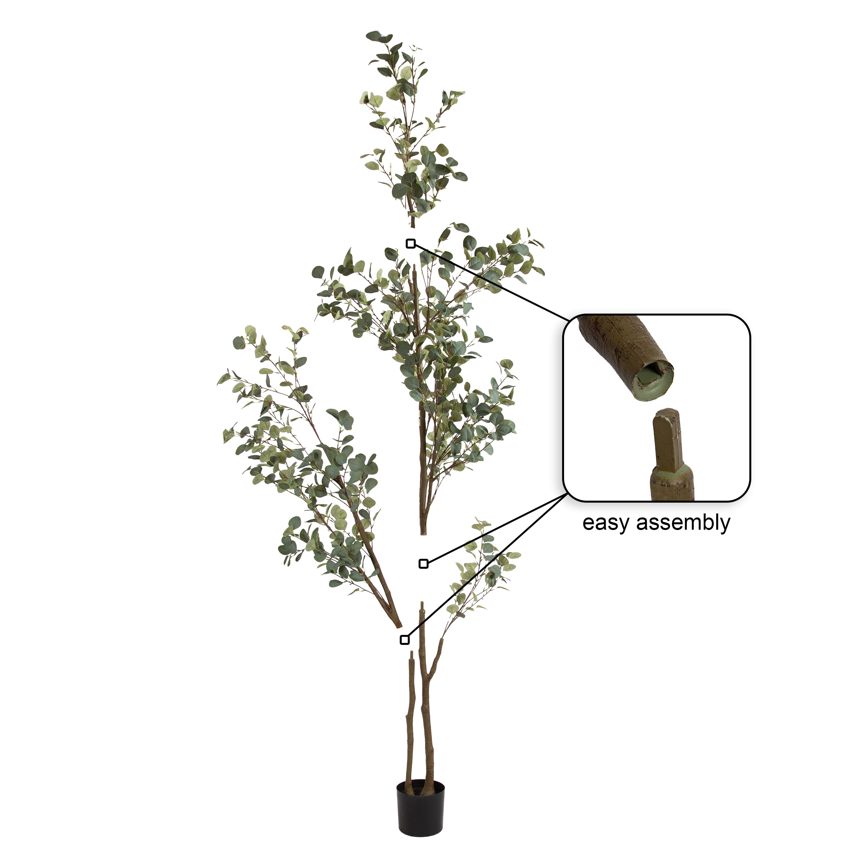 Faux Tree White 8' 5