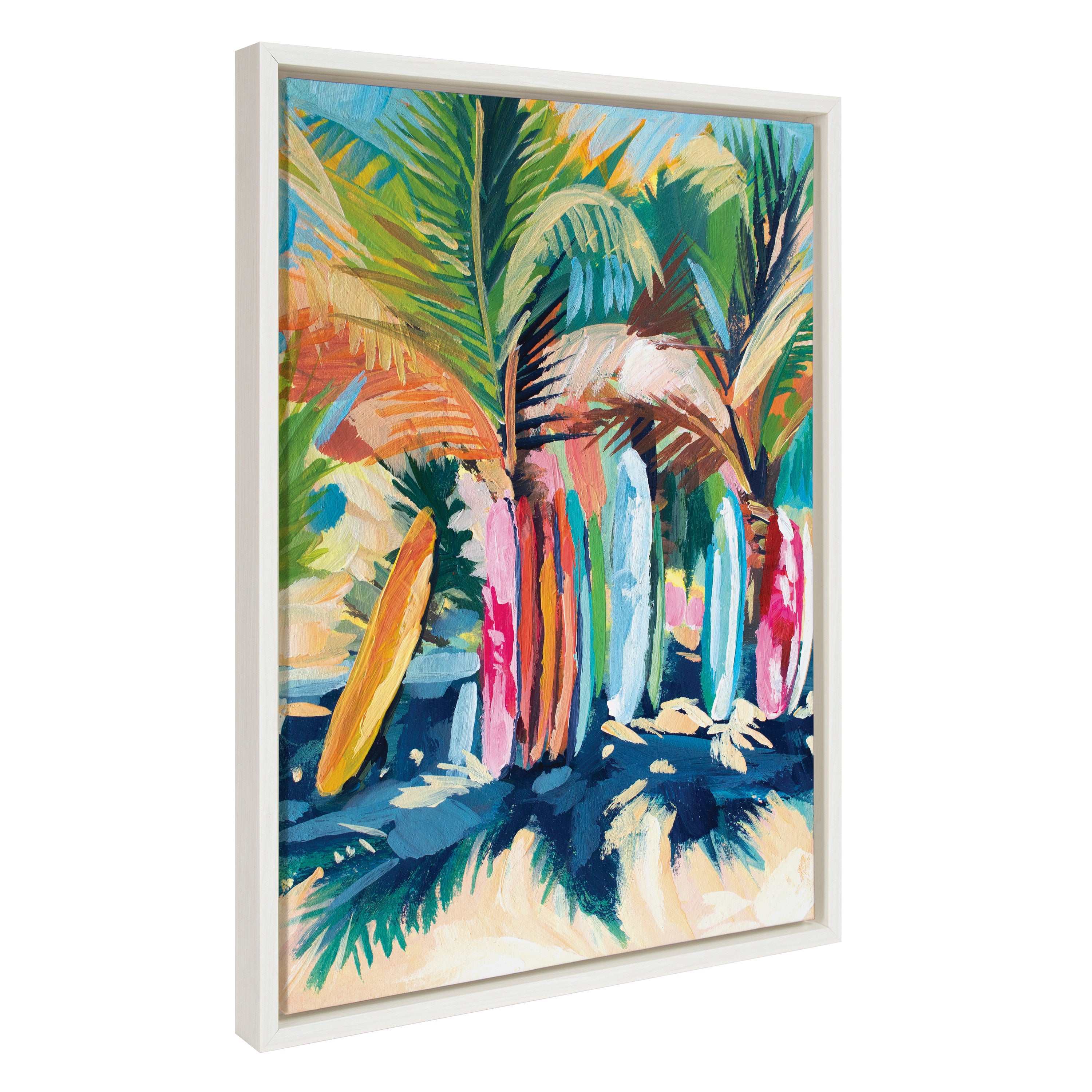 Sylvie Surf And Sand Framed Canvas by Rachel Christopoulos