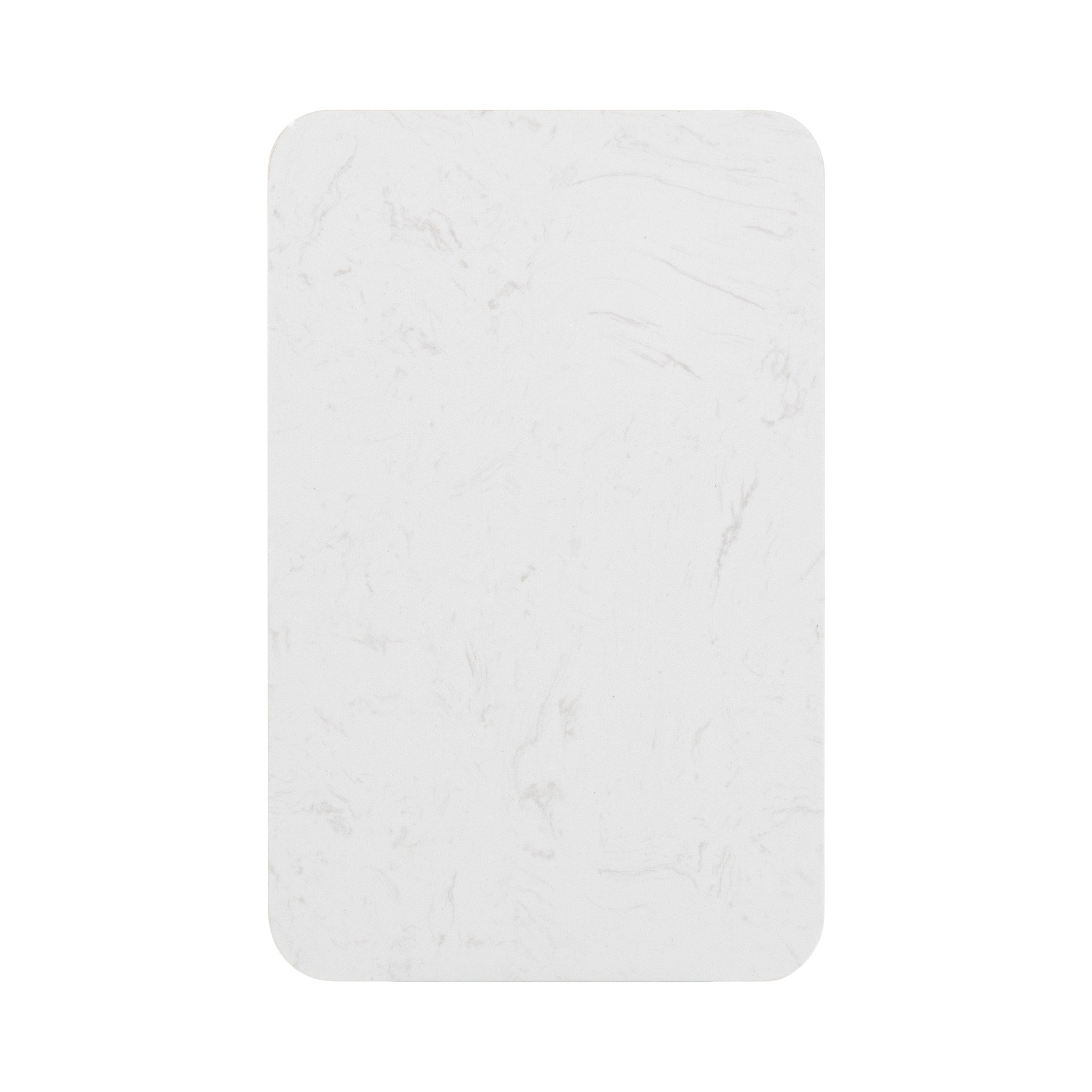 Credele Cultured Marble and Metal Accent C-Table