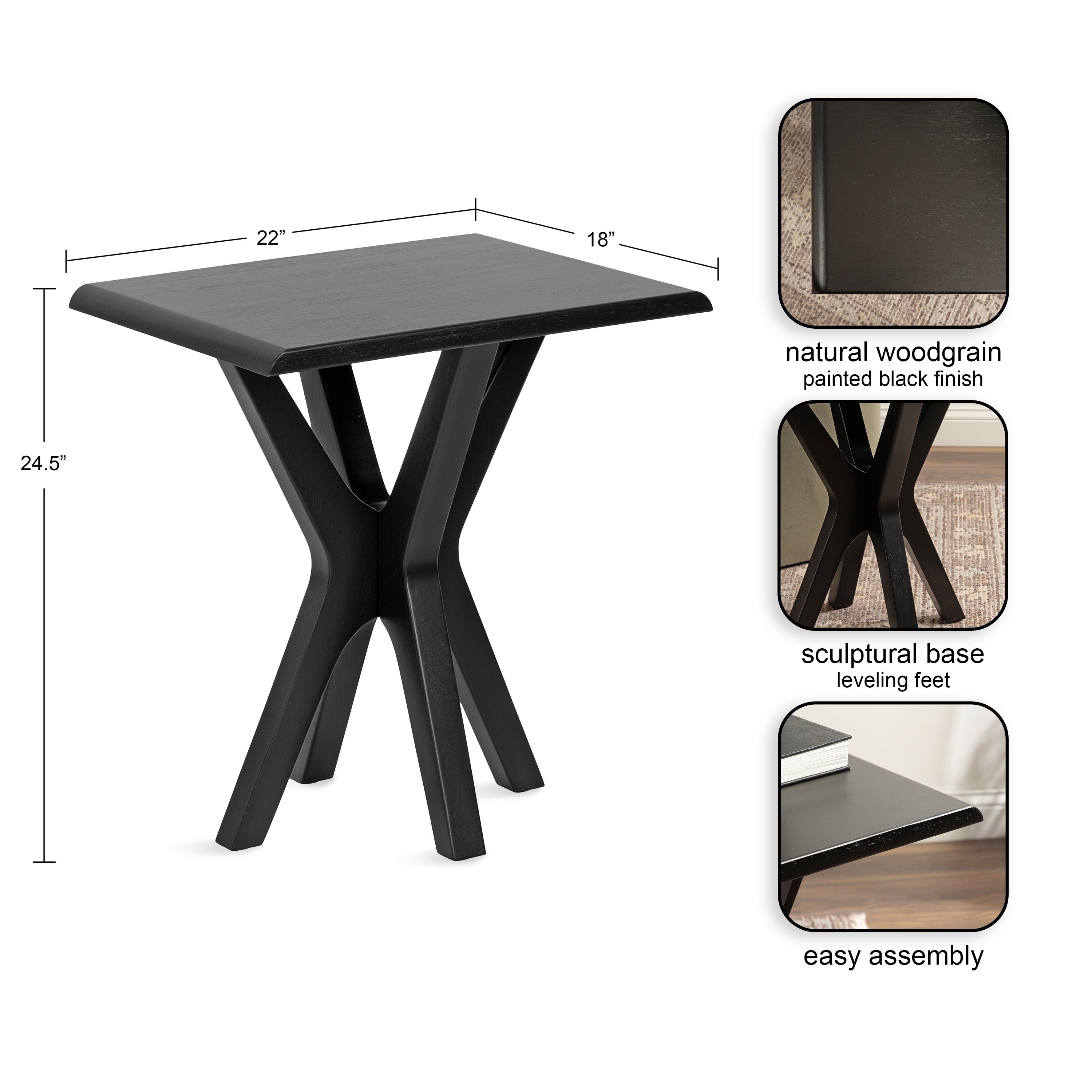Yates Wood Side Table