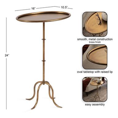 Drink Table 16x11x24 Gold 2