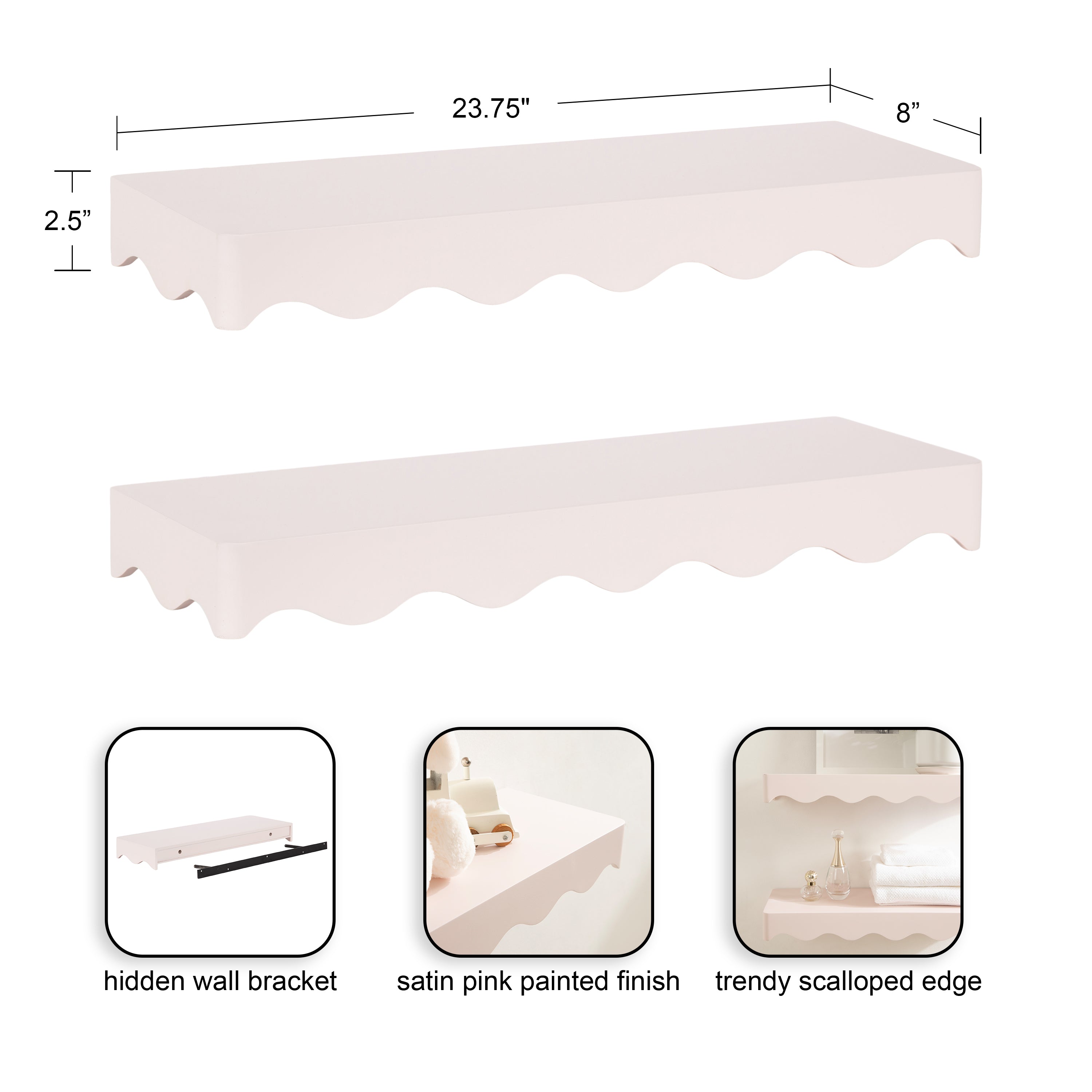 Maida Wood Floating Shelves