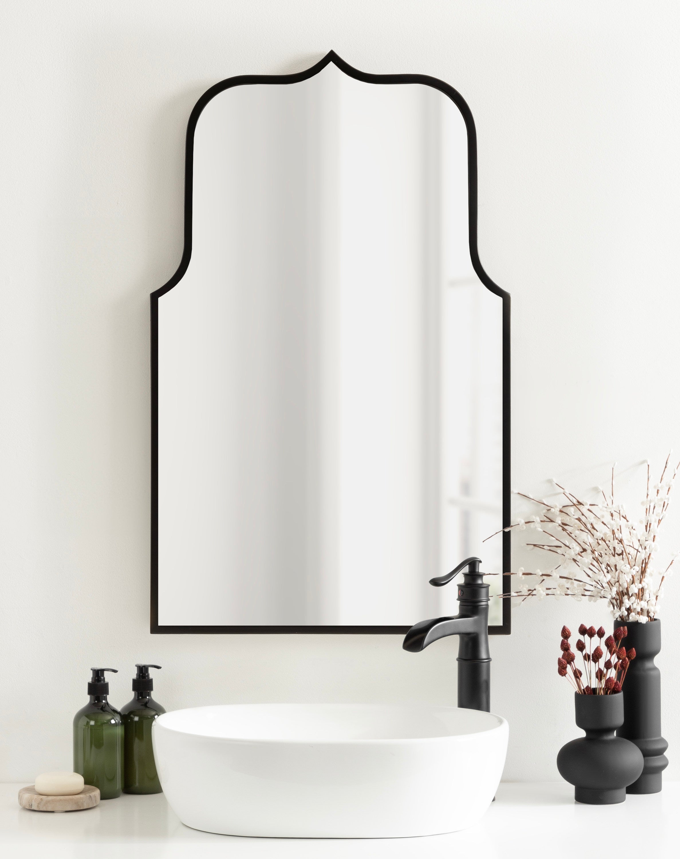 Gezella Scallop Arched Wall Mirror
