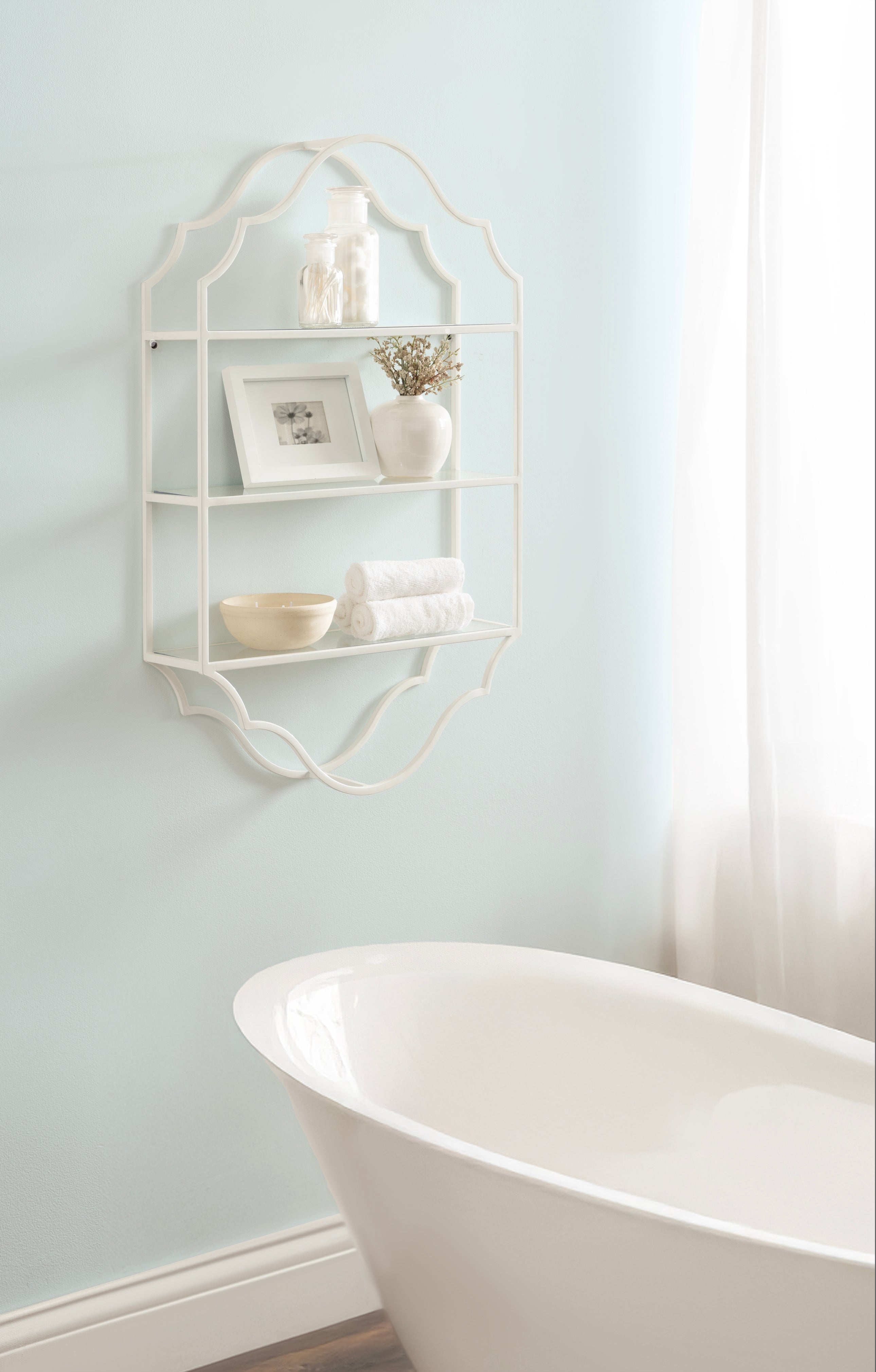 Accent Shelf White 20x6x32 6