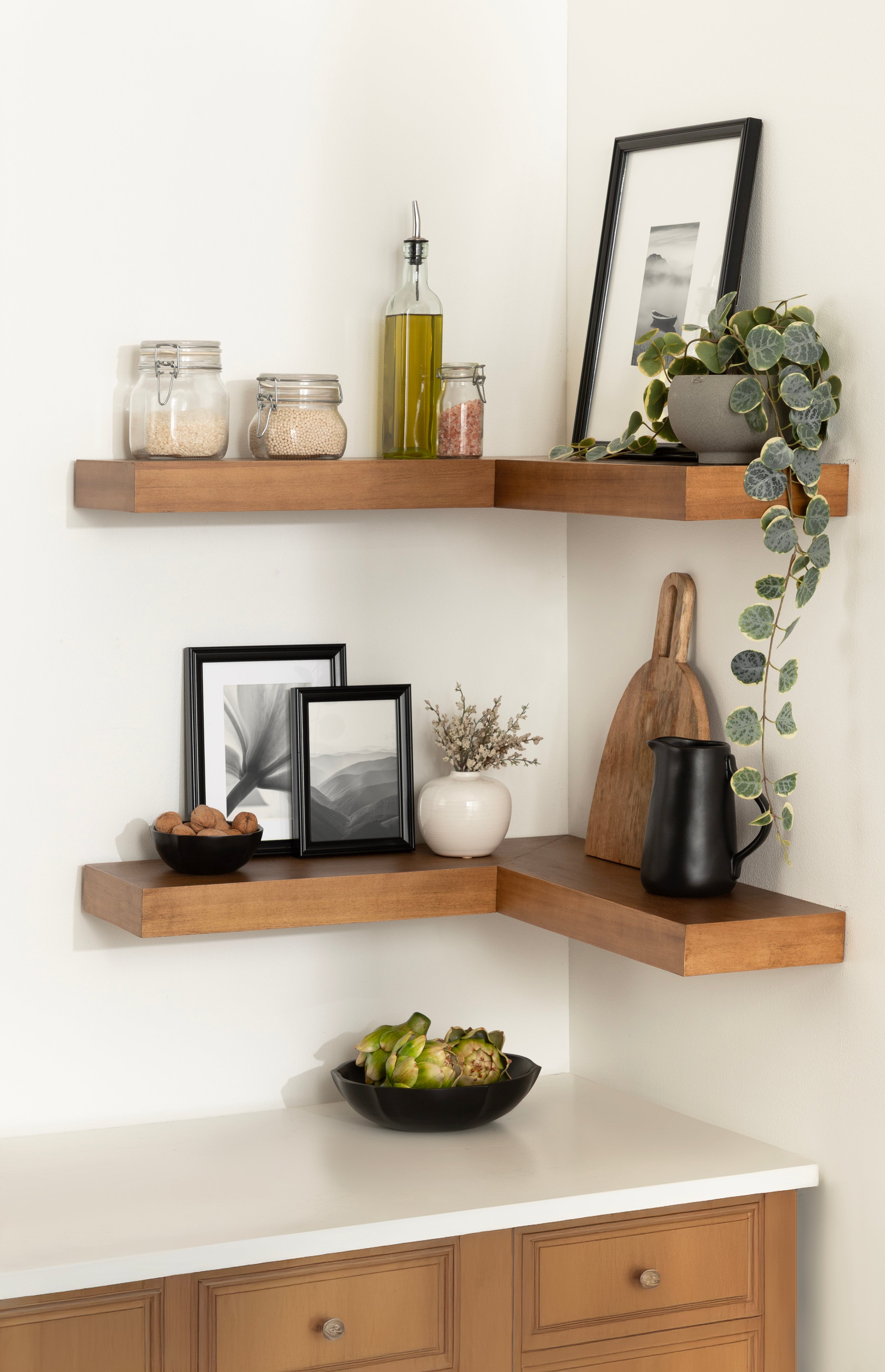 Floating Shelf 2 piece Rustic Brown 7