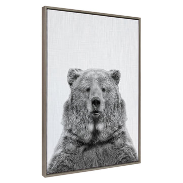 Sylvie Bear Framed Canvas by Simon Te Tai