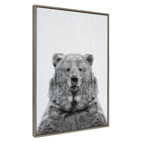 Sylvie Bear Framed Canvas by Simon Te Tai
