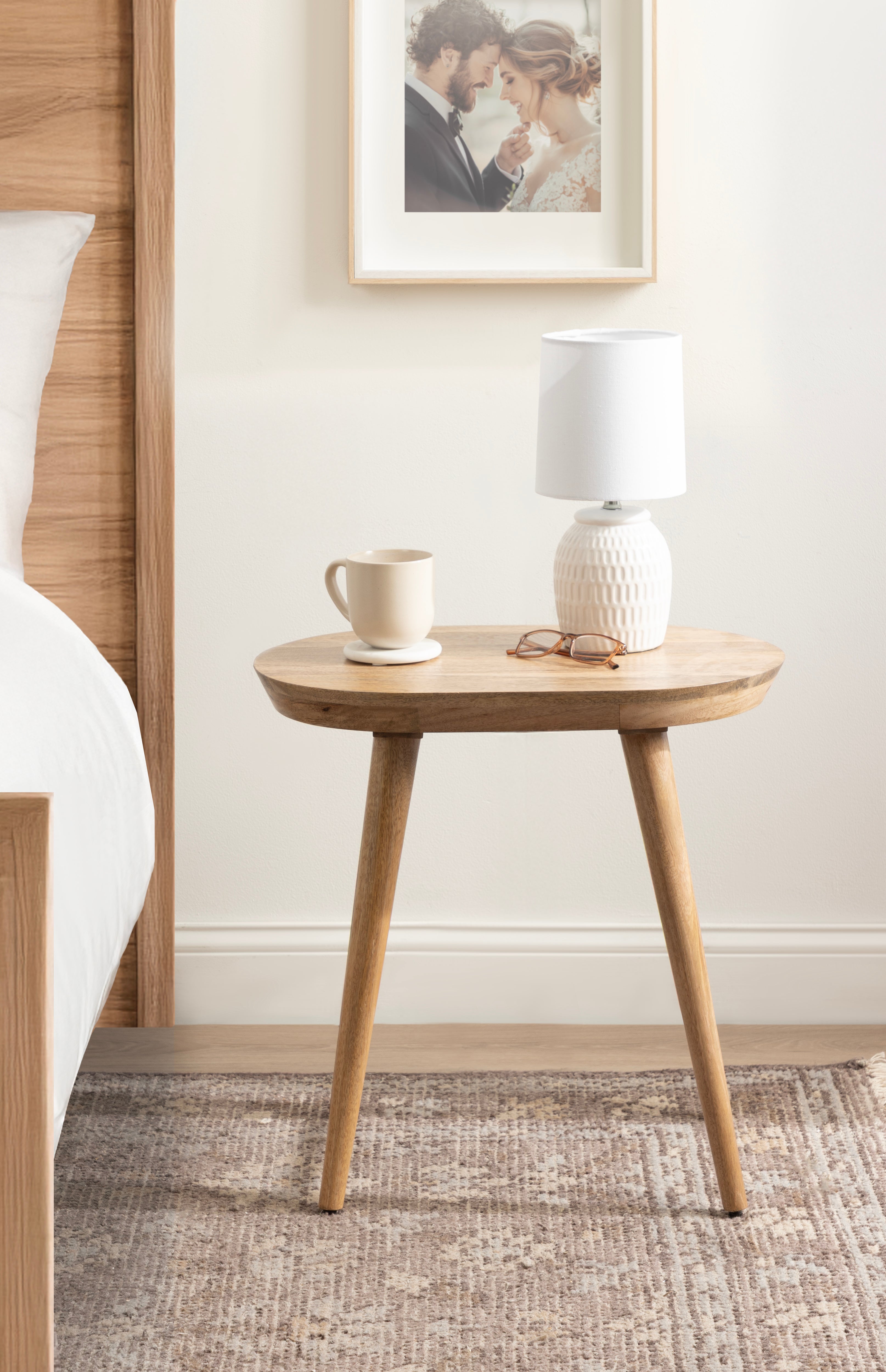 Conan Oval Wood Side Table