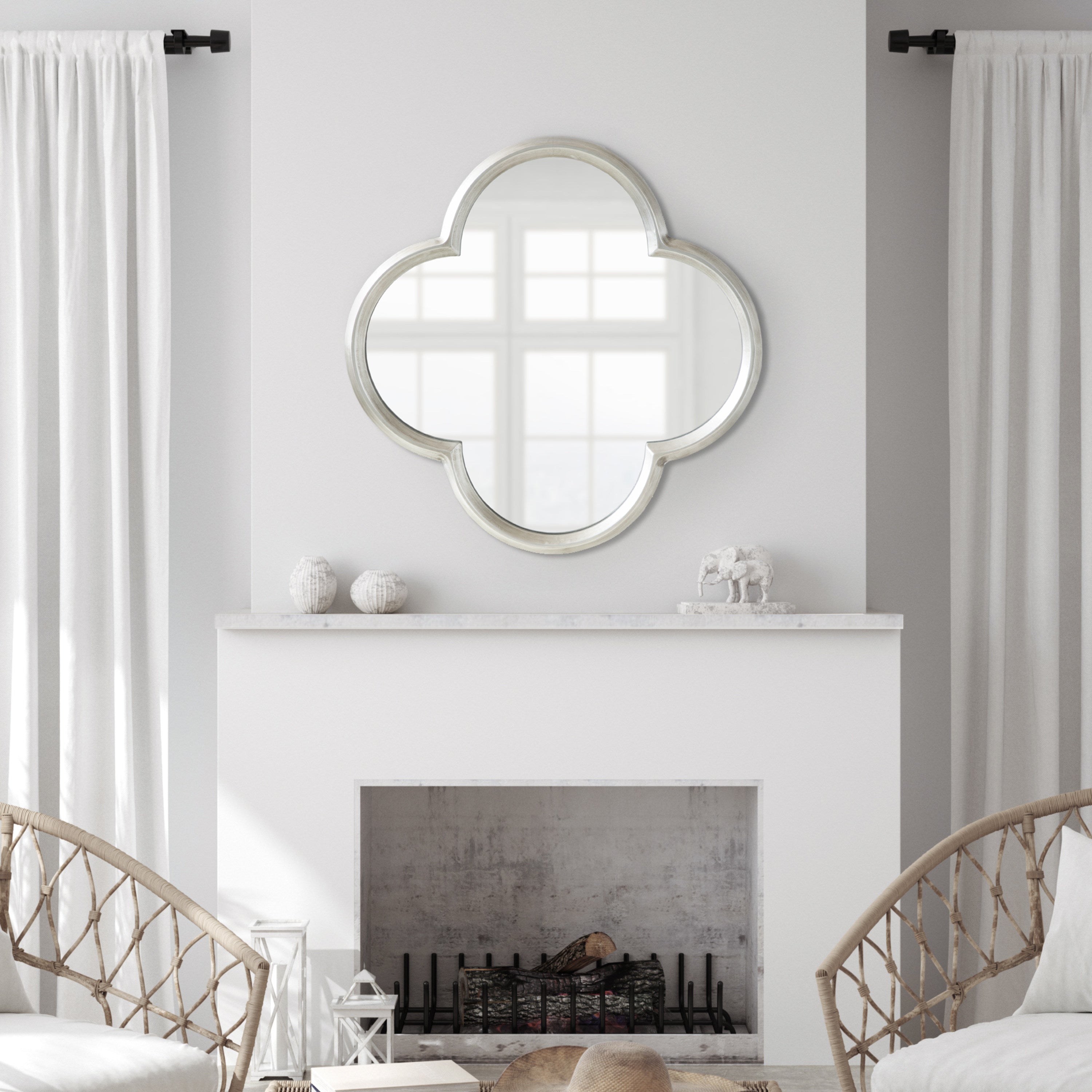 Krisi Scalloped Framed Wall Mirror