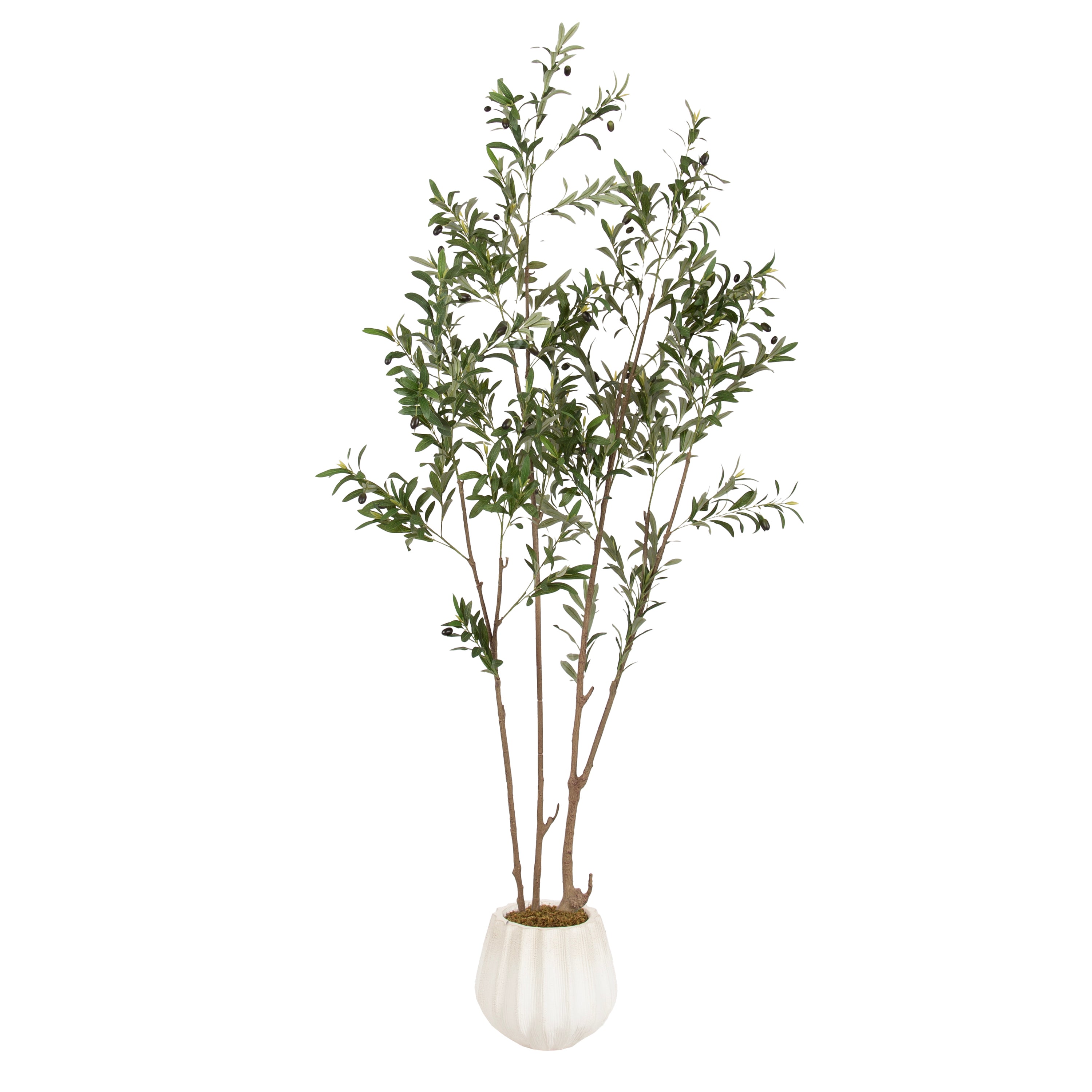 Faux Tree 7' Distressed White 1