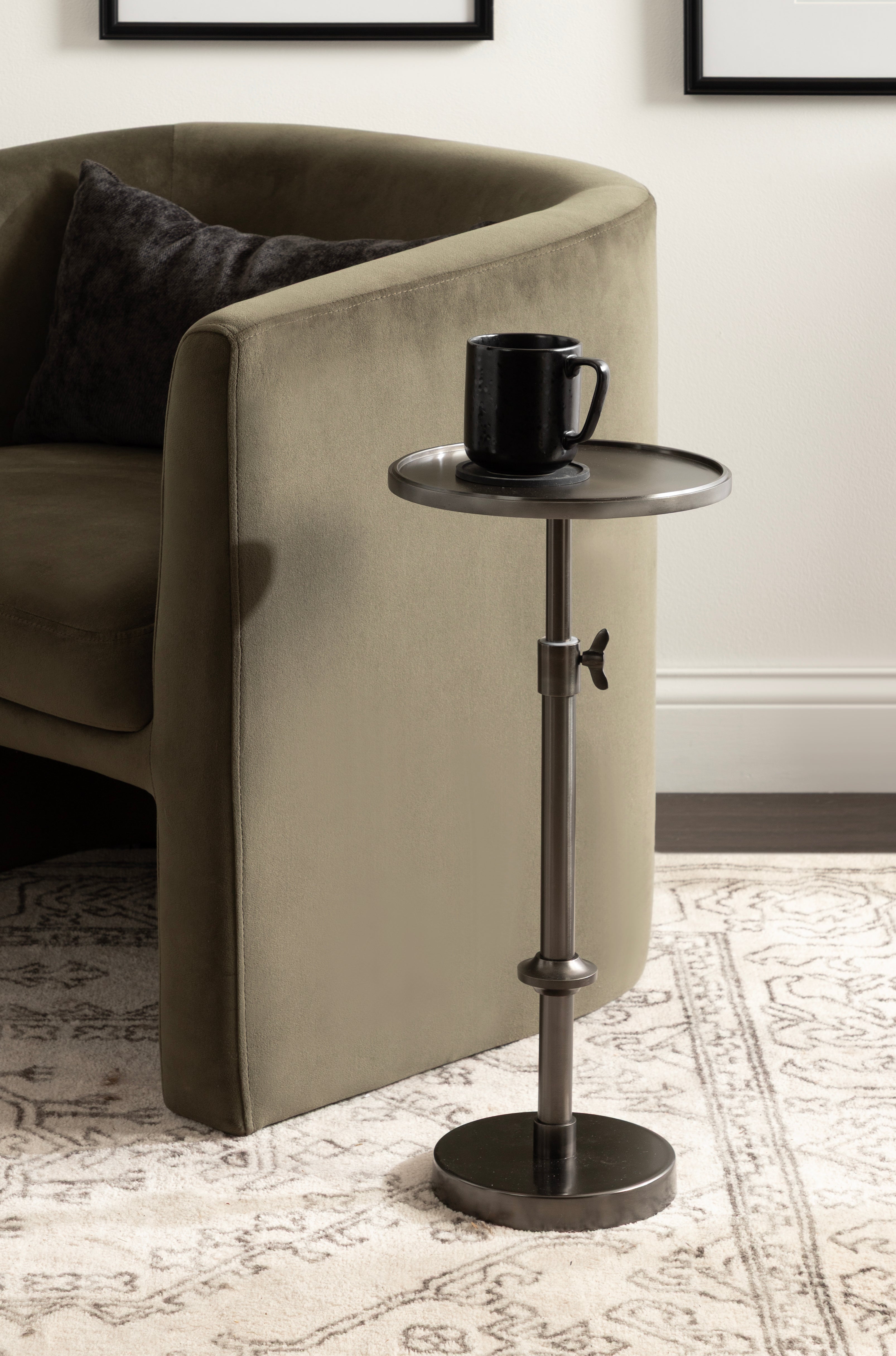 Drink Table Pewter 10x10x30 6