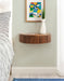Floating Side Table Walnut Brown 20x11x6 7