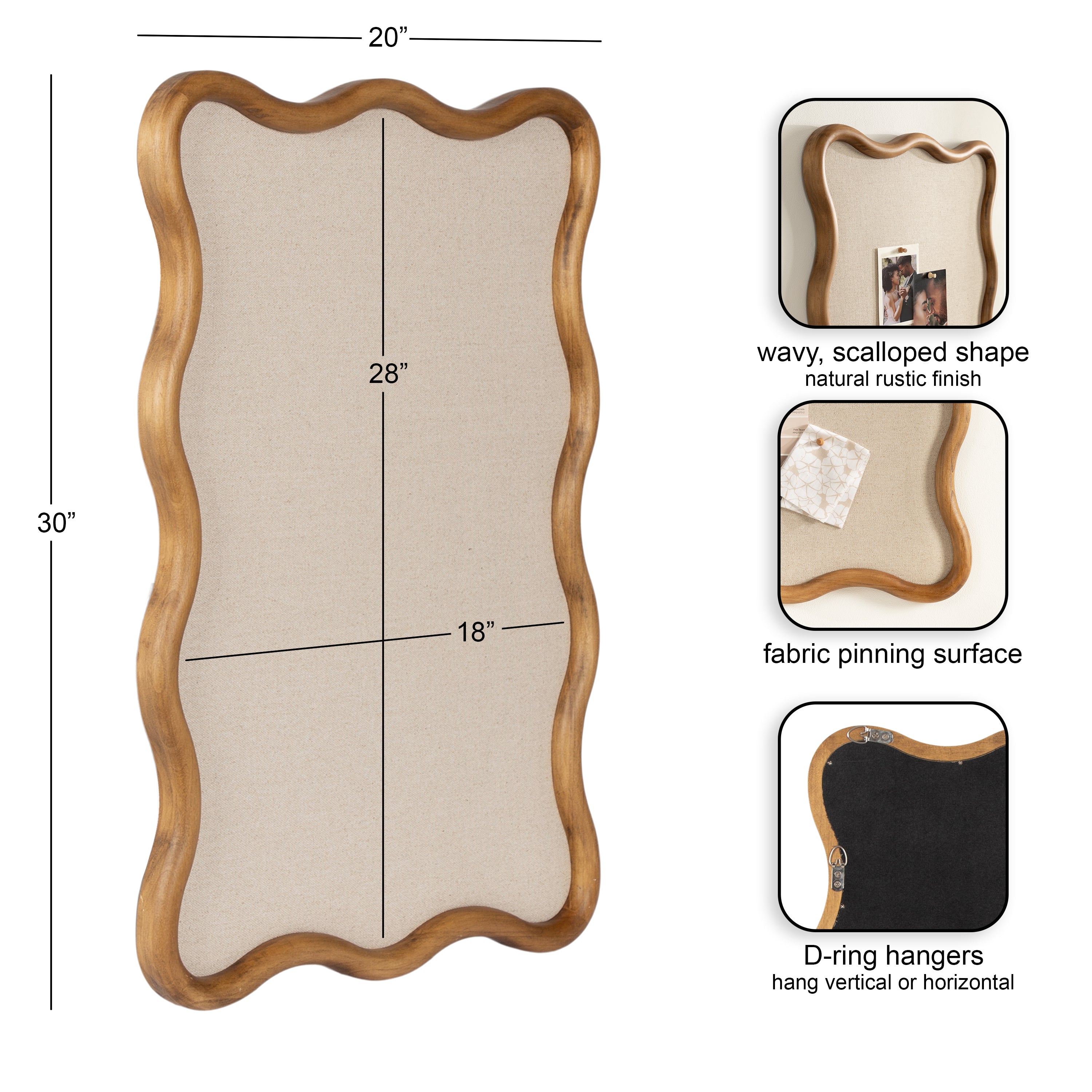 Pinboard Rustic Brown 20x30 2