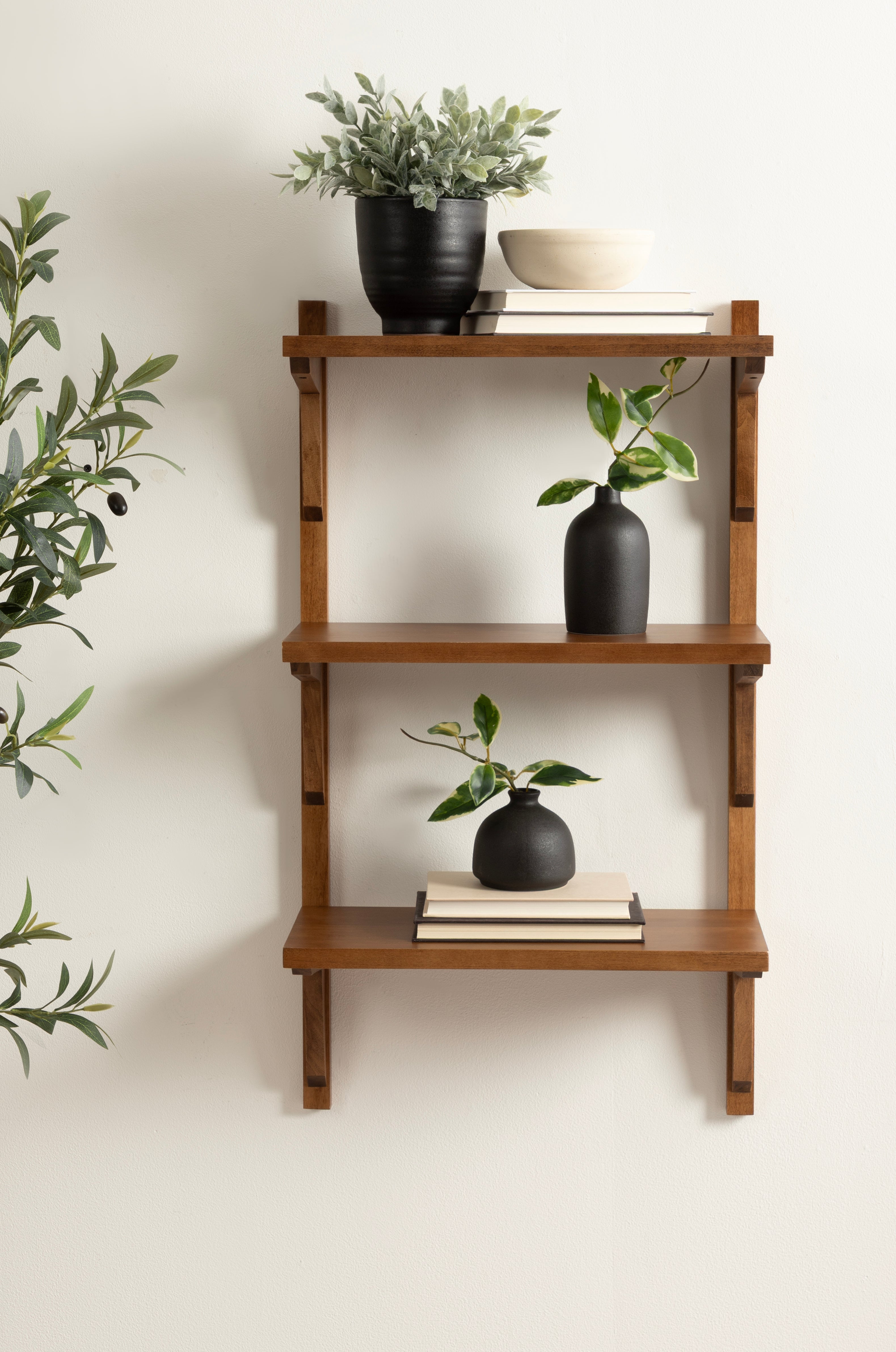 Accent Shelf Rustic Brown 18x9x32 7