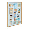 Sylvie Retro Matchbox Blue Coastal Cowgirl Framed Canvas by Honey Island Studio