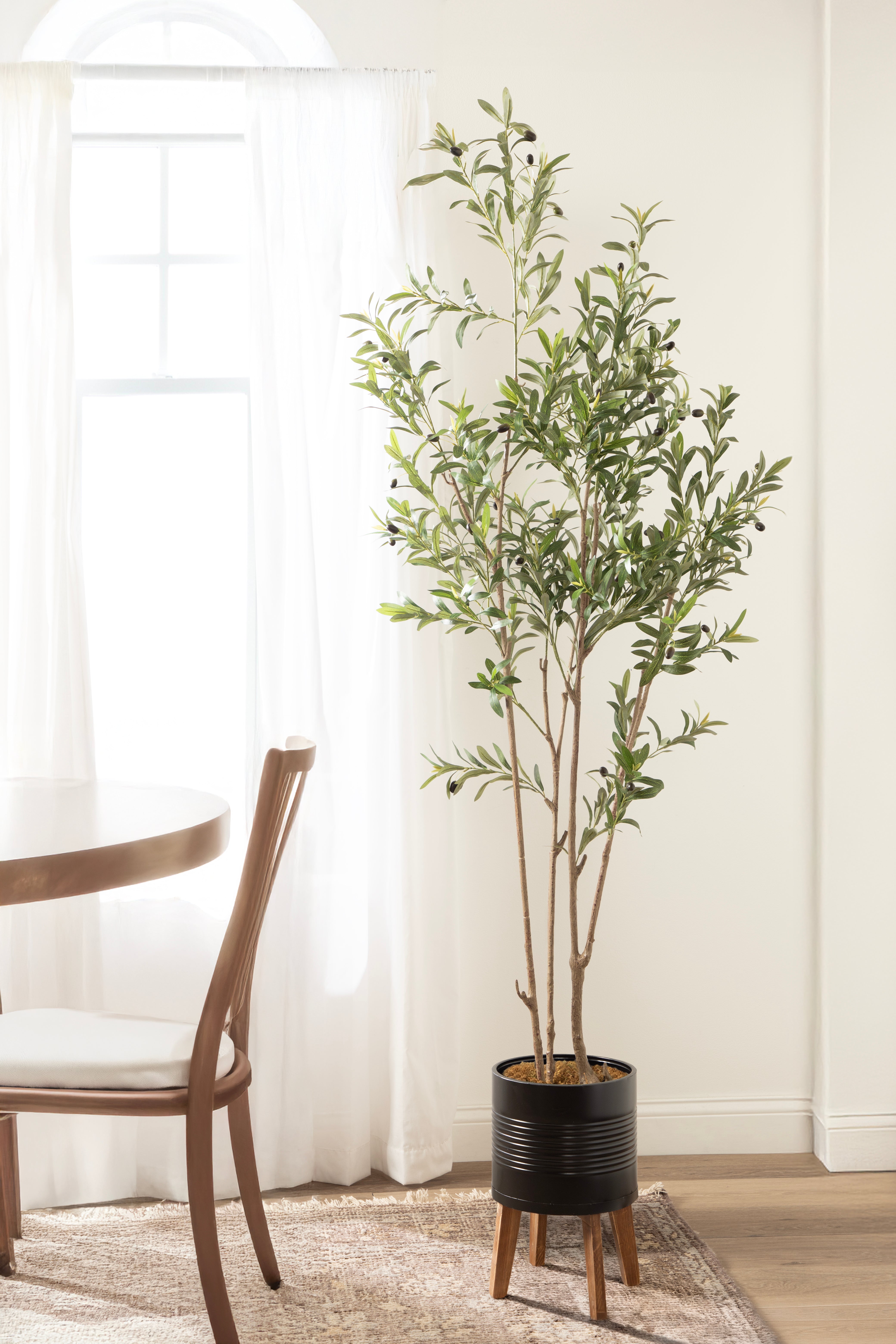 Faux Tree 7.5' Black Rustic Brown 7