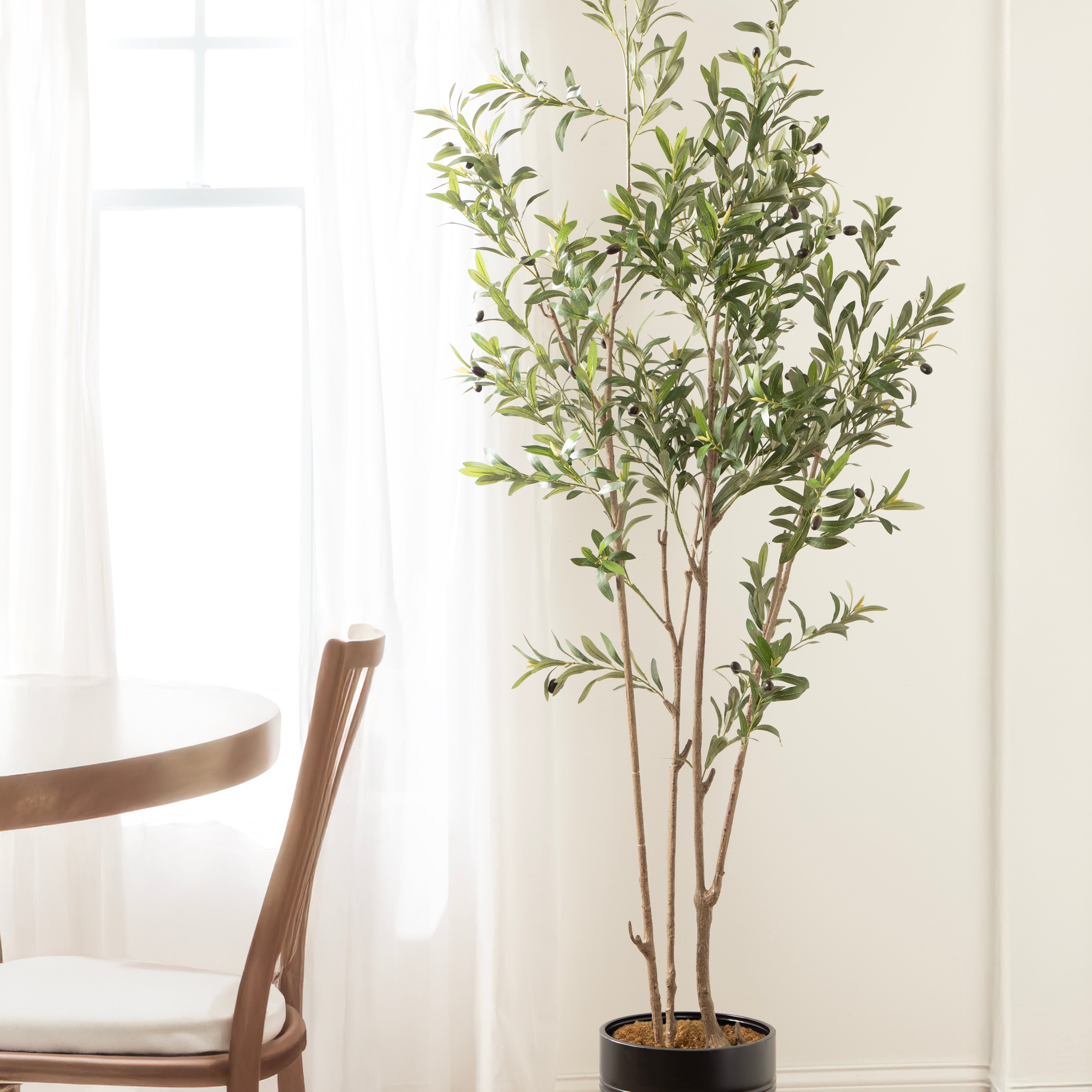 Faux Tree 7.5' Black Rustic Brown 7