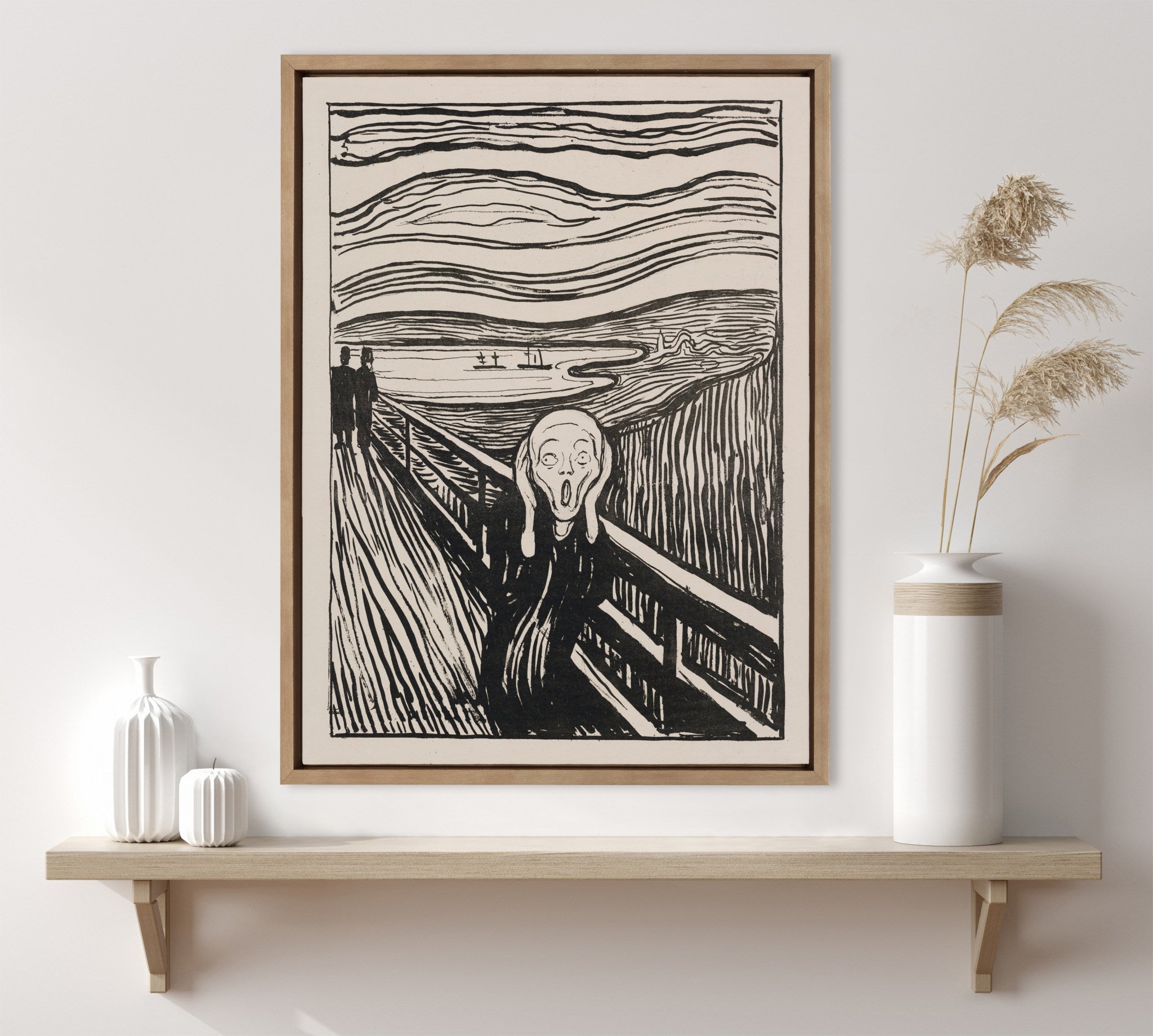 Sylvie Edvard Munch The Scream 1895 The Art Institute of Chicago Framed Canvas by The Art Institute of Chicago