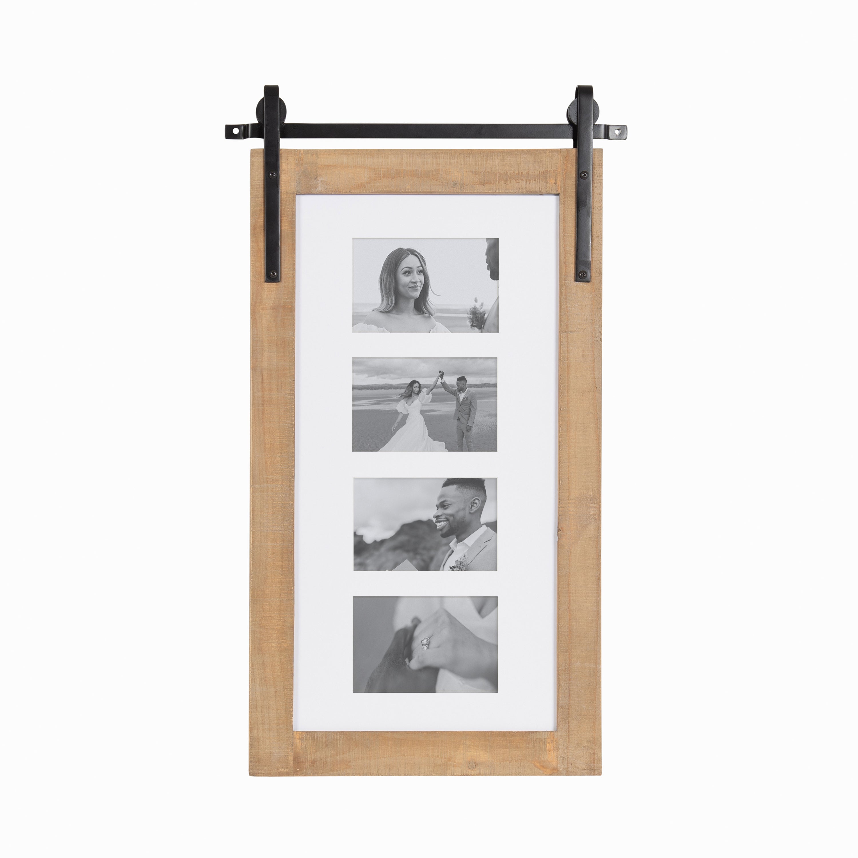 Wall Frame Rustic Brown 10x20 matted to 4op 5