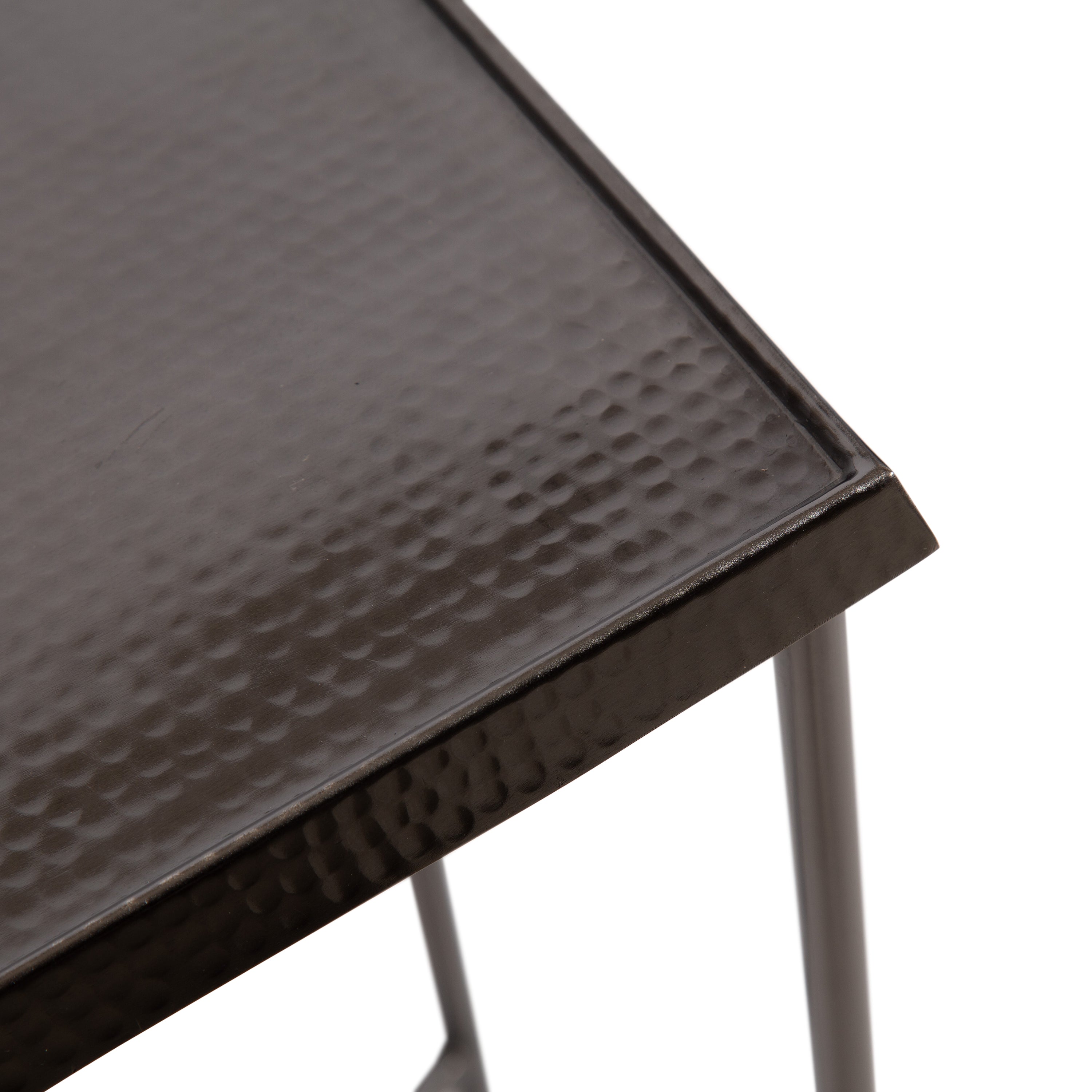 Side Table Pewter 17x9x24 3