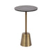 Side Table Black Brass 14x14x24 1