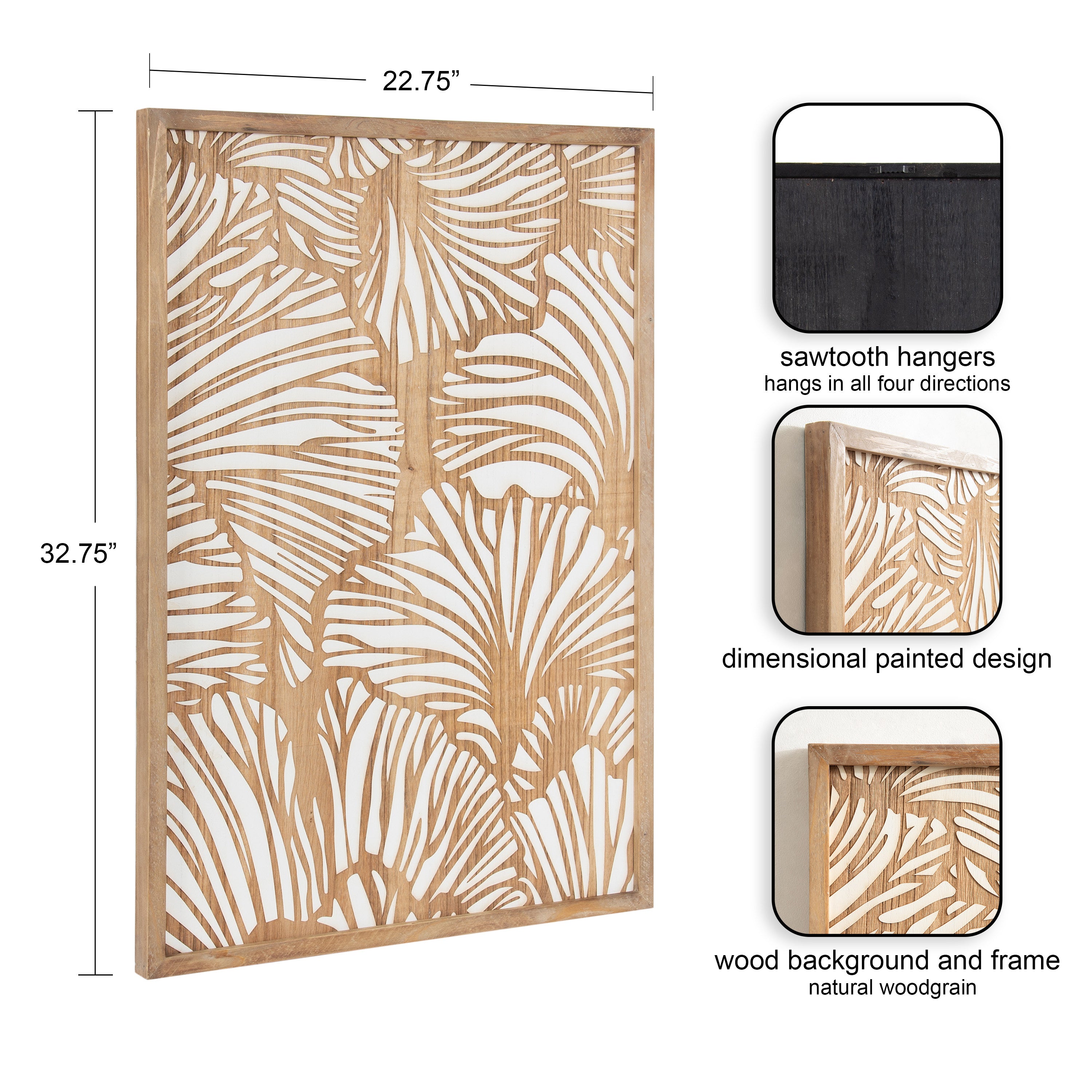 Sago Decorative Wood Art Plaque