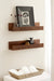 Floating Shelf Walnut Brown 2 Piece 18 Inch 7