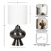 Tabletop Lamp Pewter 8x8x17 2