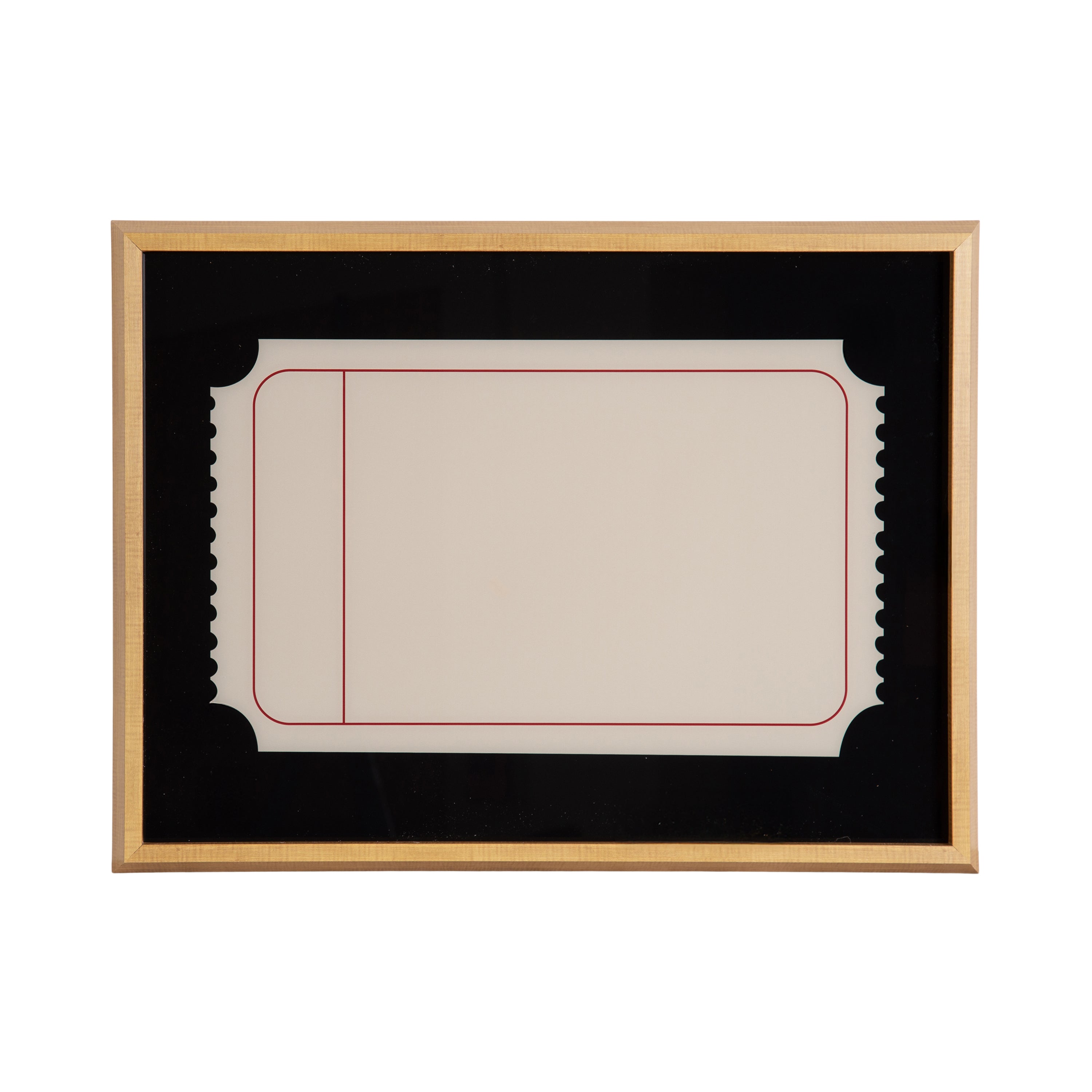 Single Ticket Dry Erase BPG by The Creative Bunch Studio Framed Glass Dry Erase Wall Art White Board